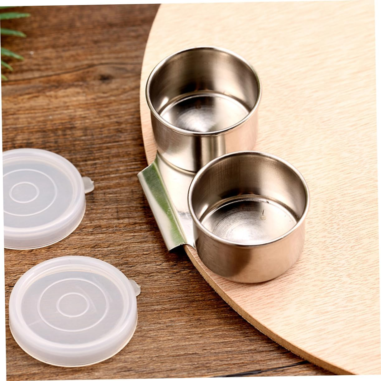 Homoyoyo Stainless Steel Brush Washing Pots with Lid 2Pcs Mixing Containers for Artists Portable Paint Cleaner Suitable for Oil Painting and Brush Cleaning image number 5