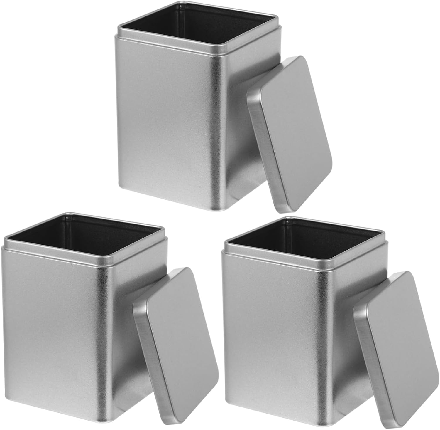 VINTORKY 3Pcs Iron Box Packaging Box Tea Cans Storage Tanks for Home Store Use Empty Canisters for Packaging