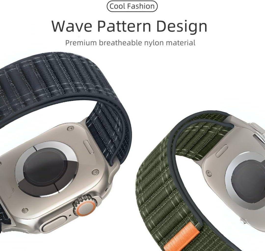 Compatible with Apple Watch Strap 46/45/44/49Mm 42/41/40/38Mm Women Men, Braided Sport Loop Band for Iwatch Series 11 10 9 8 7 6 5 4 3/SE 3 2/Ultra 3 2 Watch Band Nylon Fabric image number 4