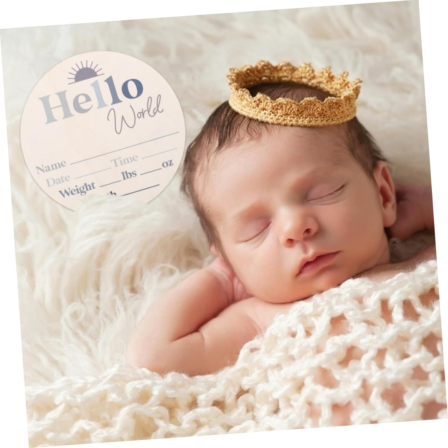 Wood Baby Milestone Discs and Newborn Announcement Signs for Babies Monthly Growth Record Cards Newborn Birth Celebration And image number 6
