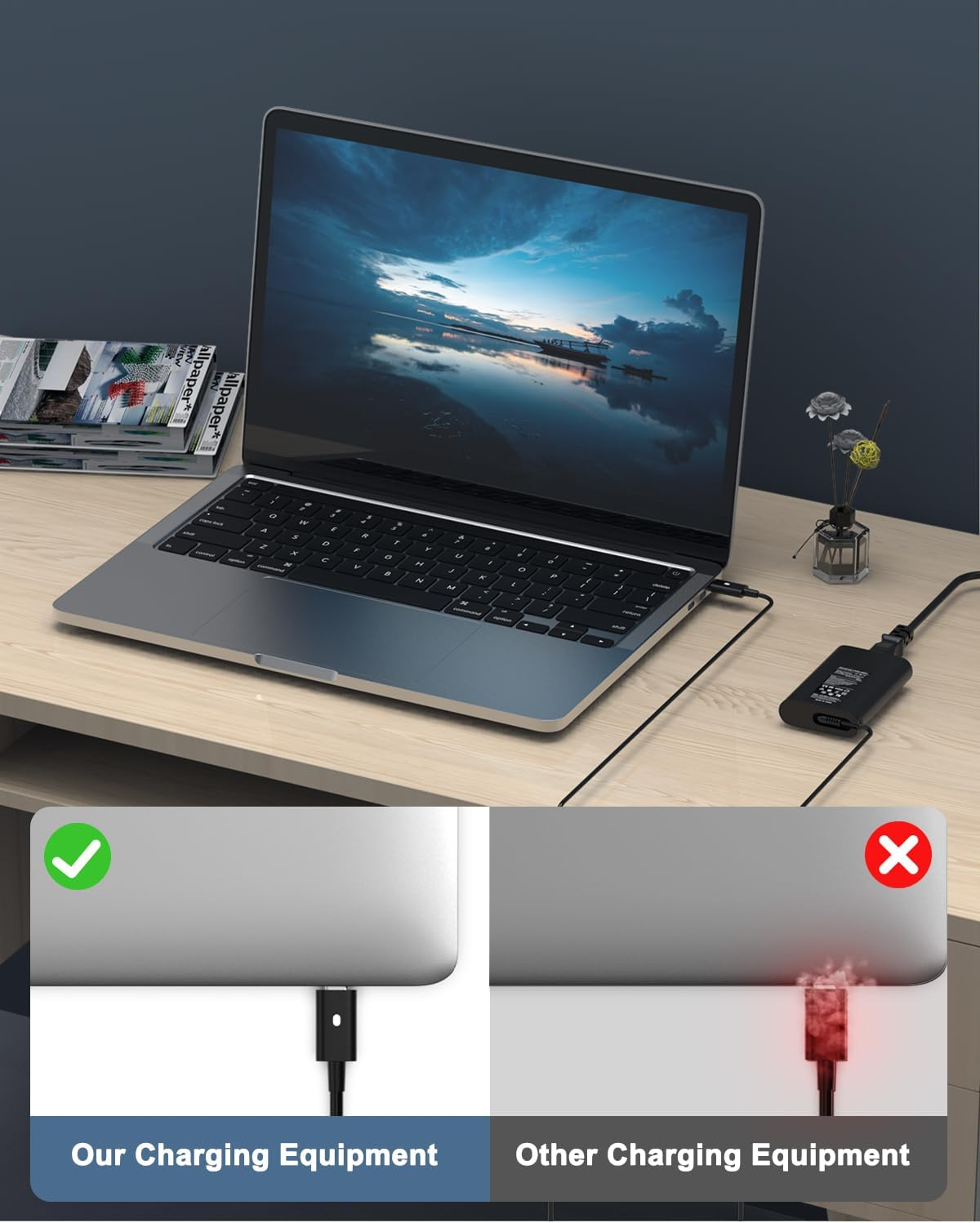 65W Dell USB C Laptop Charger for XPS 13 15 9345 9350 9360 9365 9370 9380 9560 DELL Latitude 5420 5290 5520 7420 7410 7370 7275 7280 7480 7490 Chromebook 3100 3400 5190 AC Adapter Power Cord image number 4