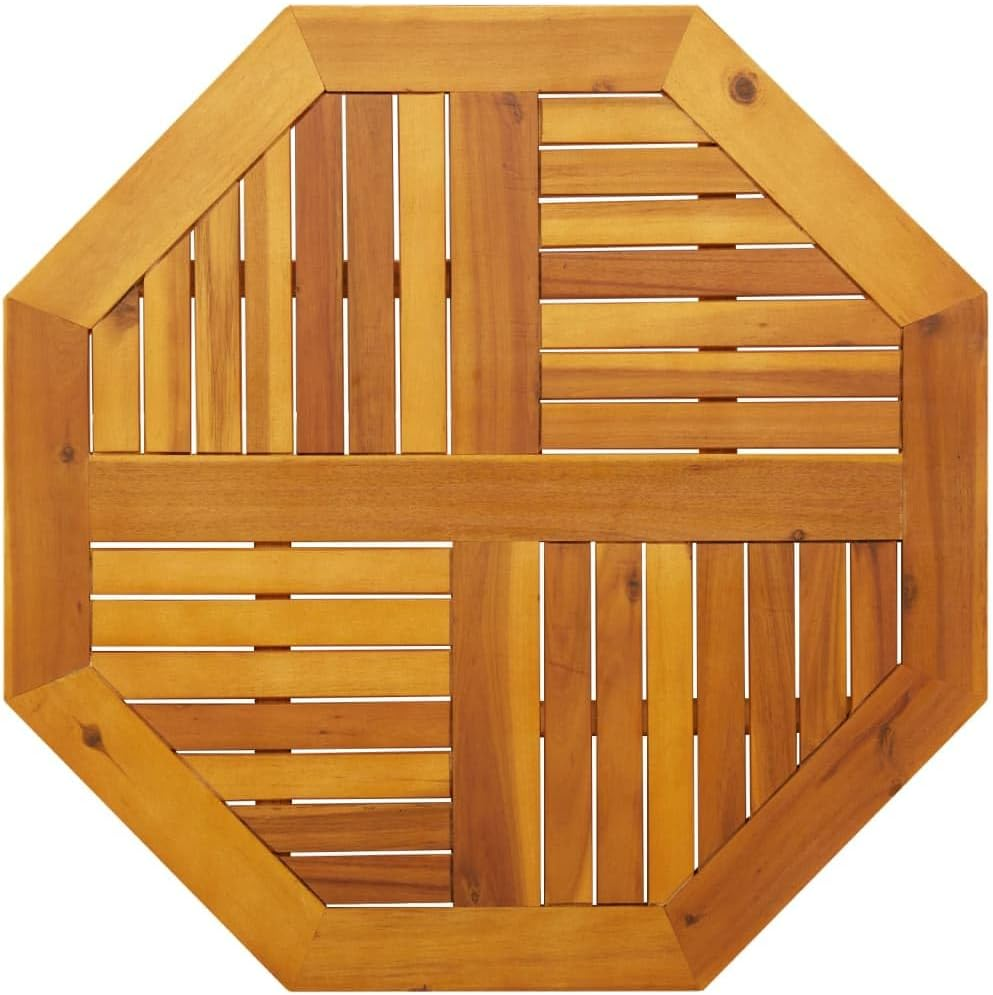 Vidaxl Table Top Replacement Board - Octagonal Solid Wood Acacia - Outdoor/Indoor Garden Dining Patio Furniture - 80X80X2.2 Cm - Brown image number 2