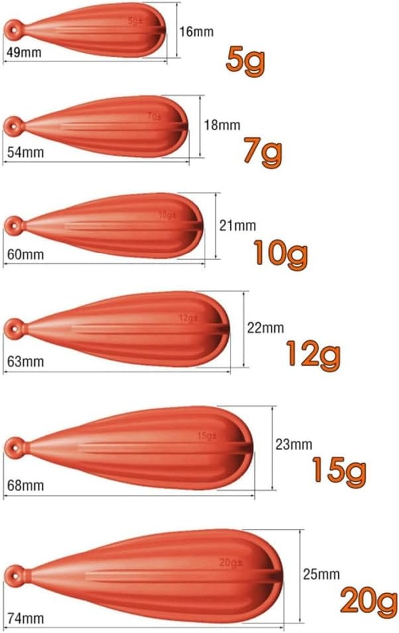 Fishing Practice Plug Fishing Casting Plug Baitcasting Rubber Practice Plug Suitable for Improving Casting Skill,6Pcs image number 2