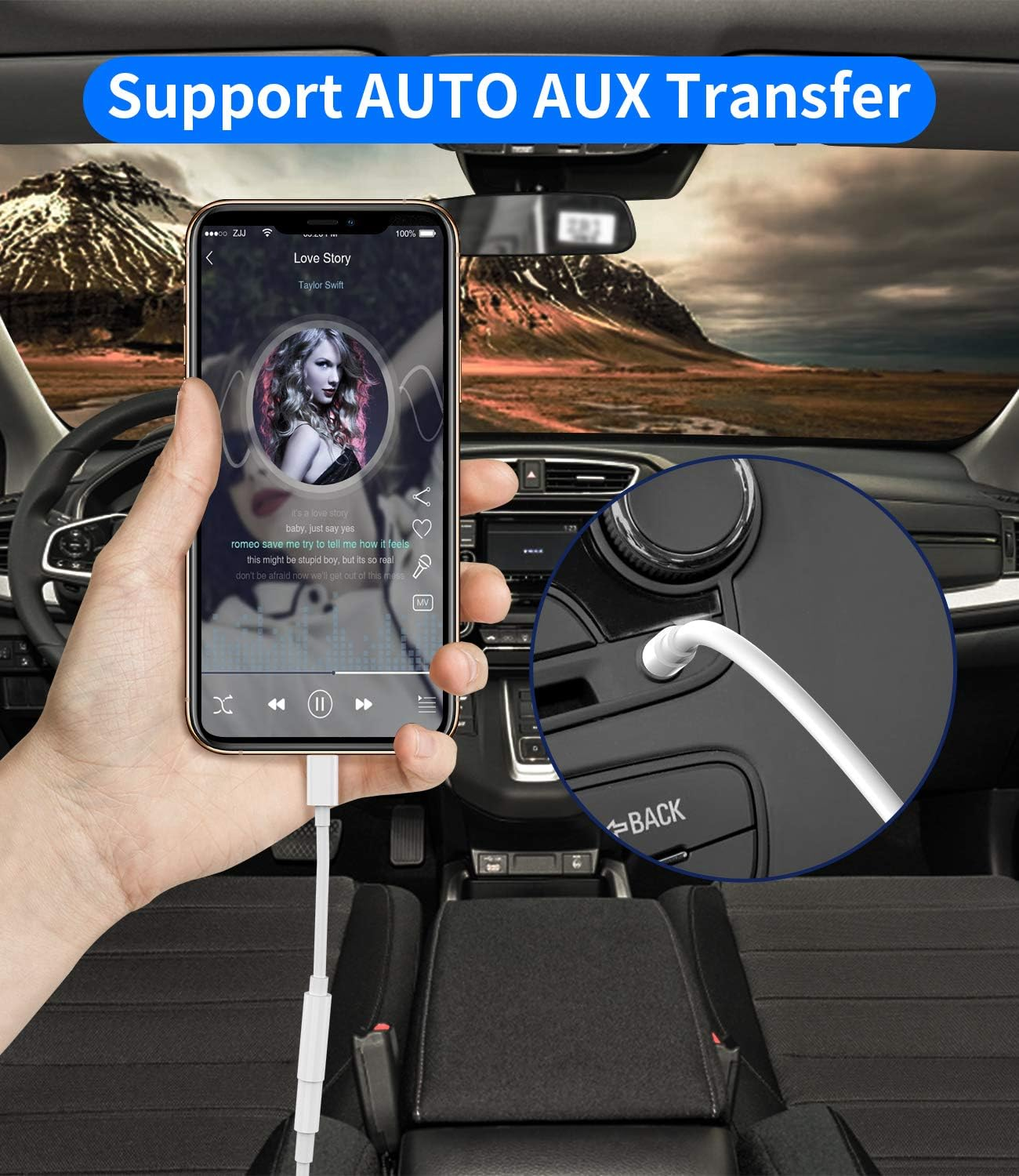 2Pack,Headphone Adapter Dongle to 3.5 Mm Jack Earphone Audio Aux Connector for Iphone 12/11/Xs/X/8/7/Pro/Xr/Se/Max/Plus Support All Ios Lightning Compatible with Ipad Car Music Accessories Headset image number 3