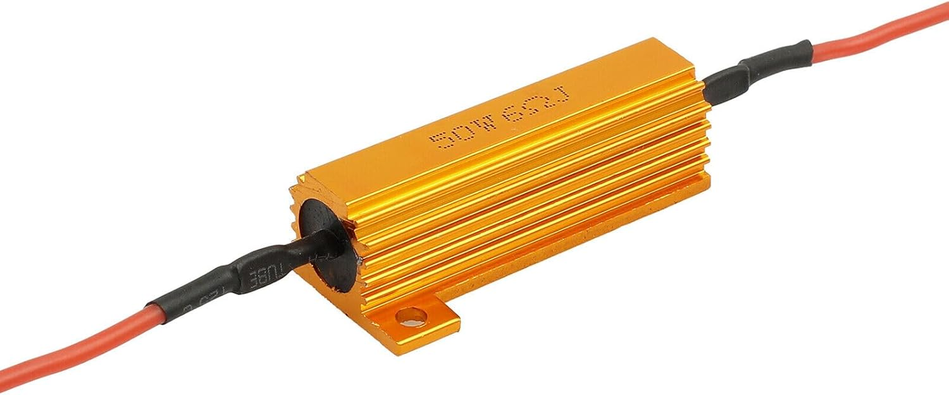 Anhoer 4 Pcs 50W 6Ohm 12V LED Load Resistor Fix LED Bulb Turn Signal Resistor Flasher Adaptor Flash Fix Error LED License Plate Lights image number 6