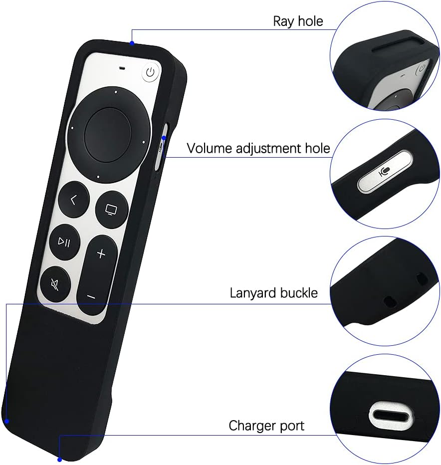 TV Mount Compatible with Apple TV 4Th and 4K 5Th Generation, Sourceton Wall Mount with Black Silicone Protective Case Compatible with 2021 Apple TV 6Th Gen Siri Remote image number 2