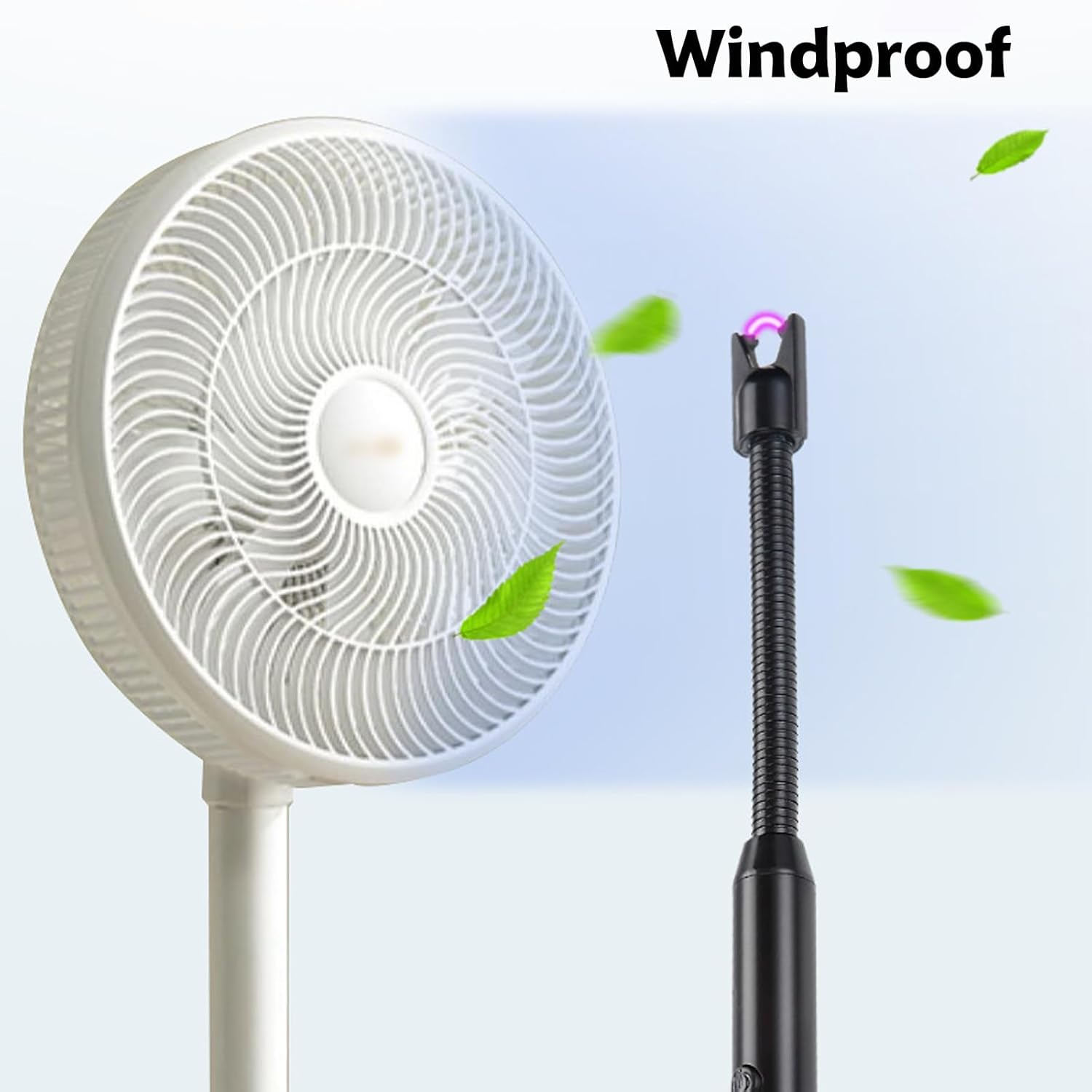 Electric Lighter, 2 Pack of USB Rechargeable Candle Lighter with Flexible Neck, 8.1-Inch Arc Lighter with LED Battery Indicator and Safety Switch for Candle, Kitchen,Grill,Camping (Black+Silver) - Black+Silver image number 2