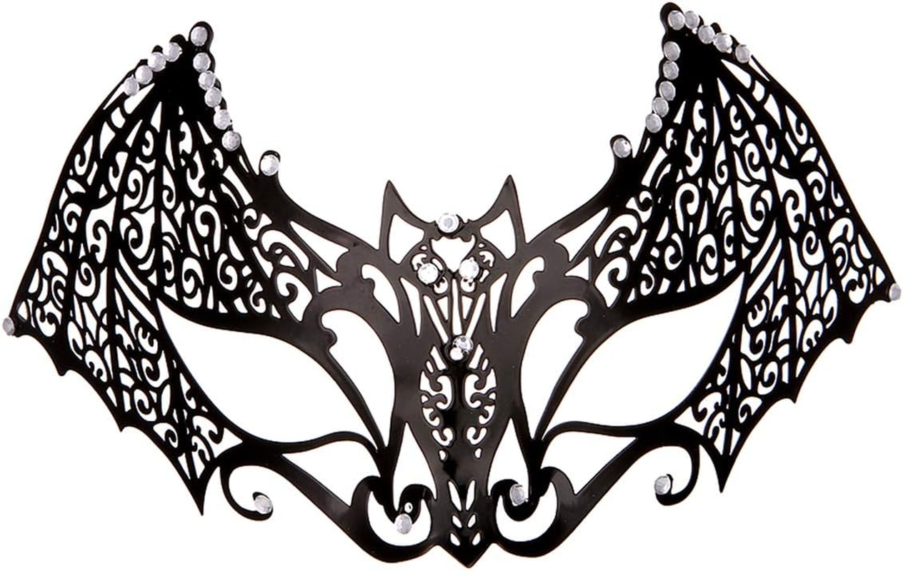 Masquerade Mask for Women Metal Mask Shiny Rhinestone Venetian Party Evening Prom Ball Mask Bar Costumes Accessory
