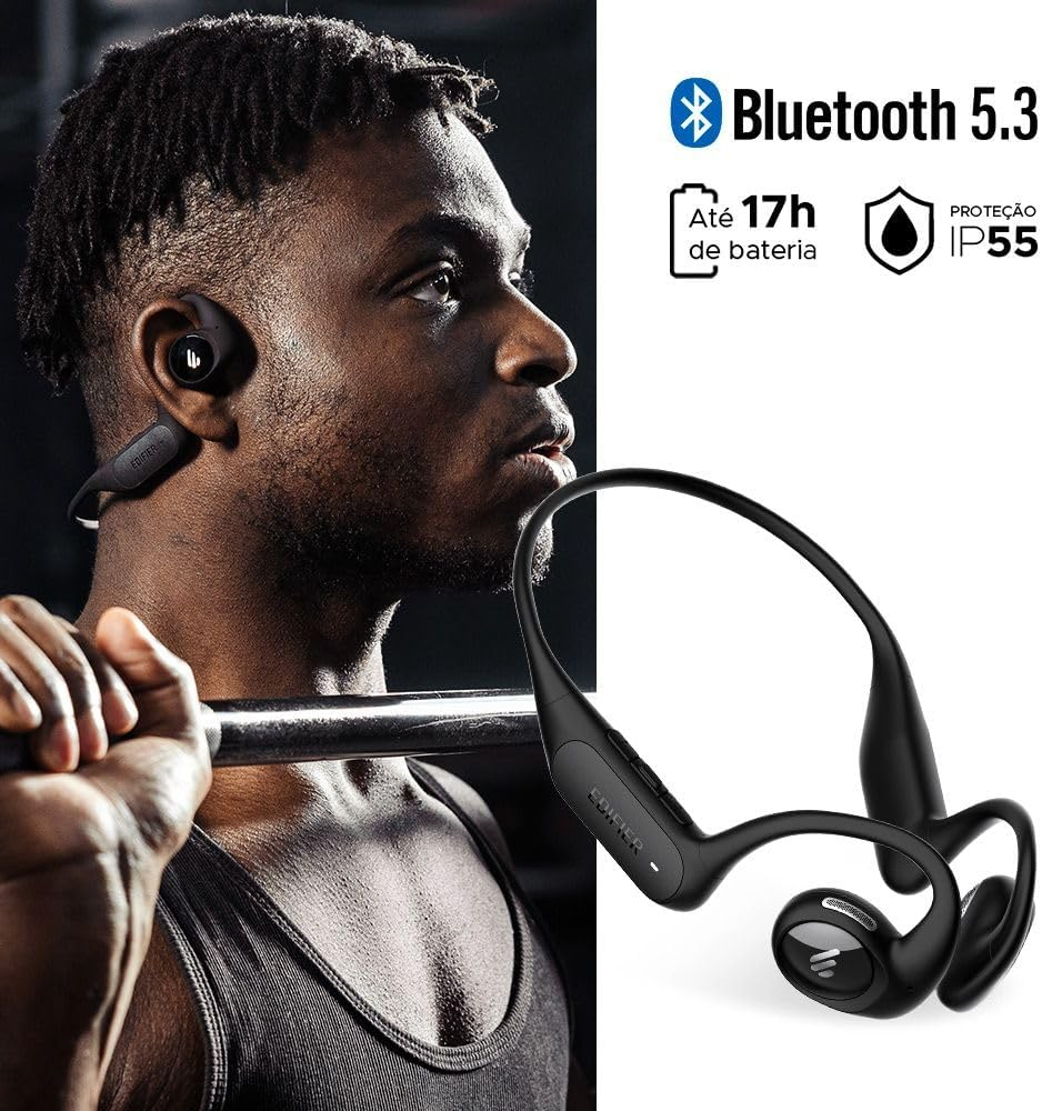 Edifier Comfo Run Bluetooth V5.3 IP55 Open-Ear Wireless Sports Headphones, Black image number 2