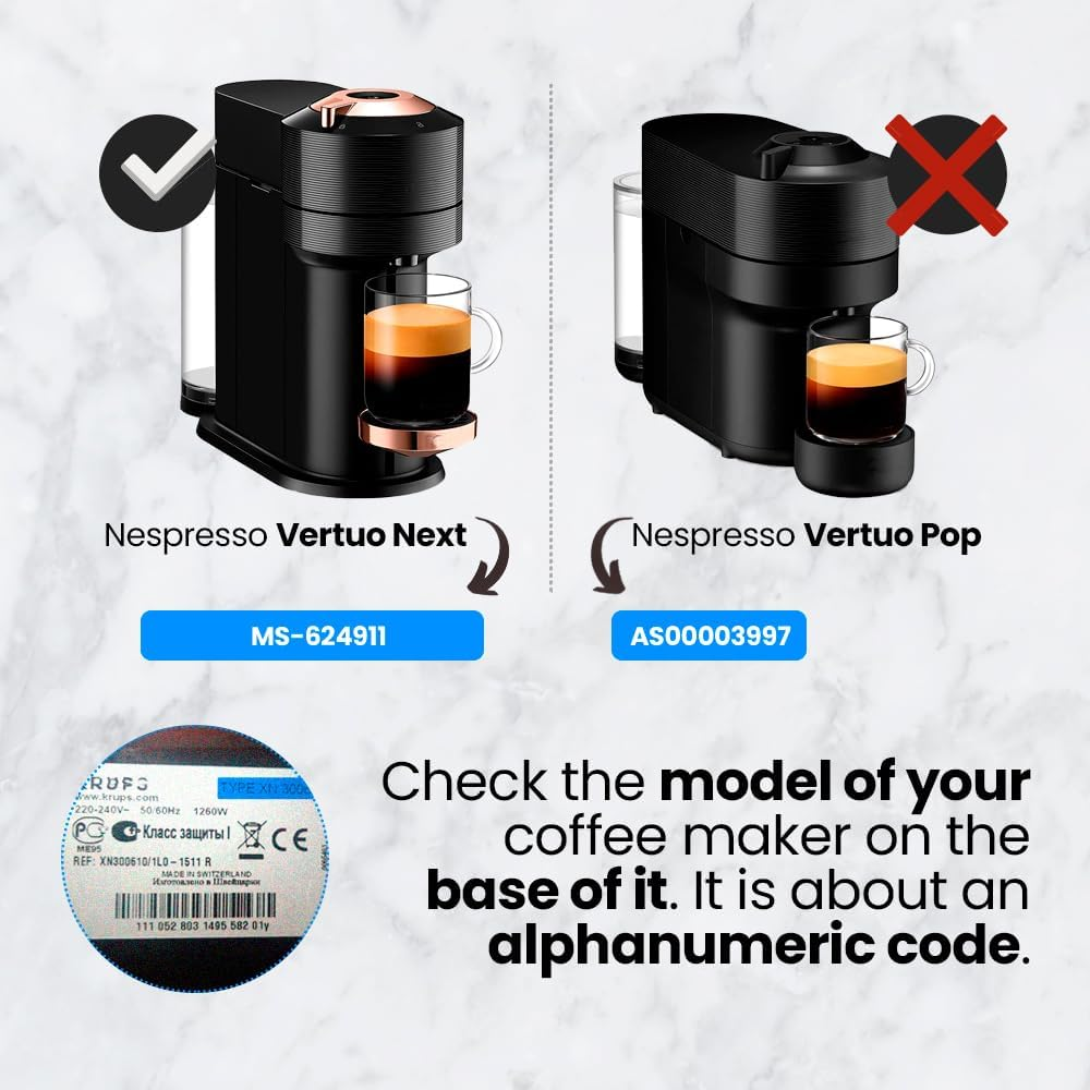 Anakel Home Replacement Water Tank MS-624911 Compatible with Nespresso Vertuo Next Coffee Machine, 1.1 Litre Capacity, Cover Not Included image number 5