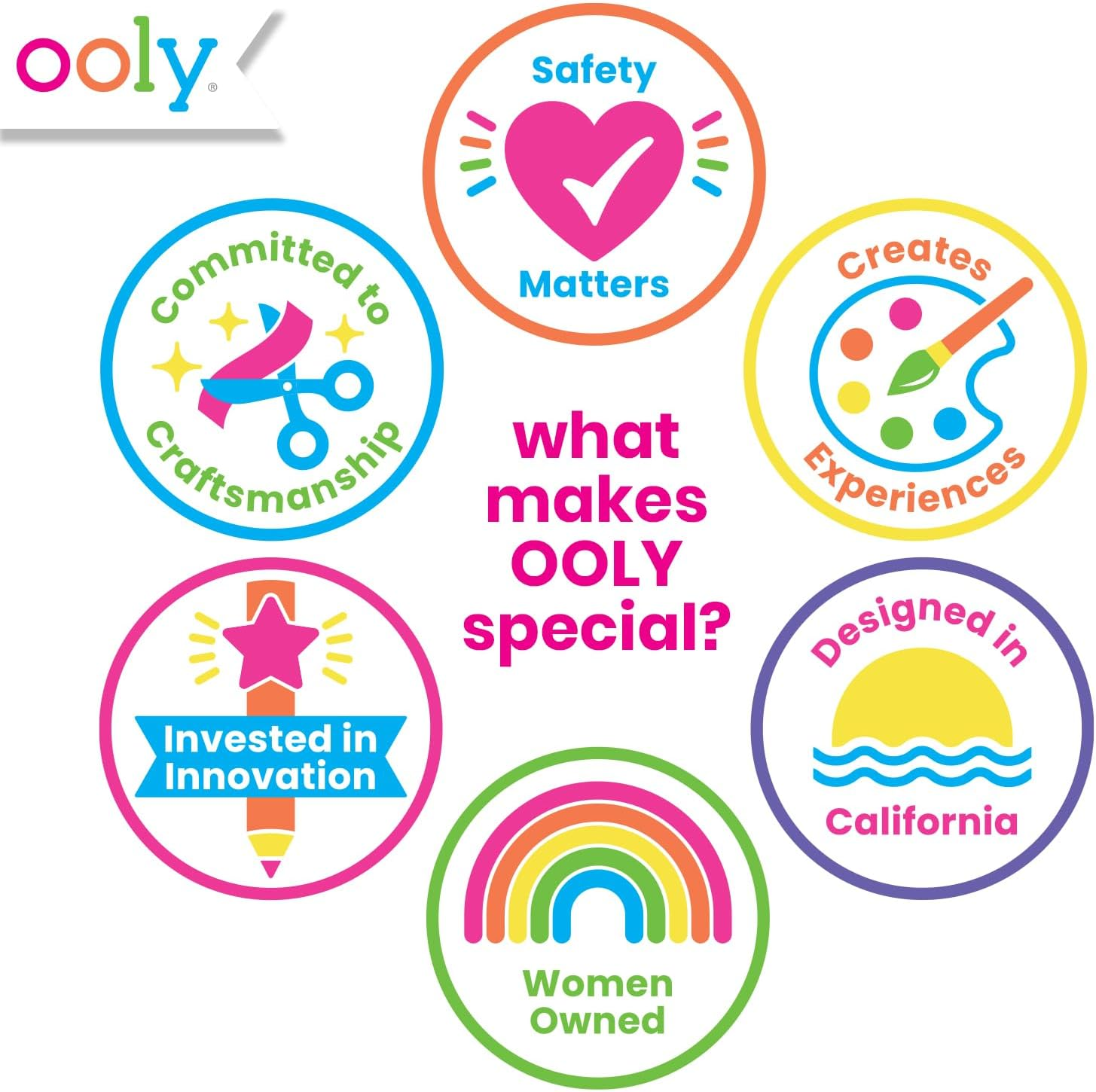 OOLY, Tattoo Palooza Skin-Friendly and Non-Toxic Temporary Tattoo for Kids - over the Rainbow, 3 Sheets image number 1