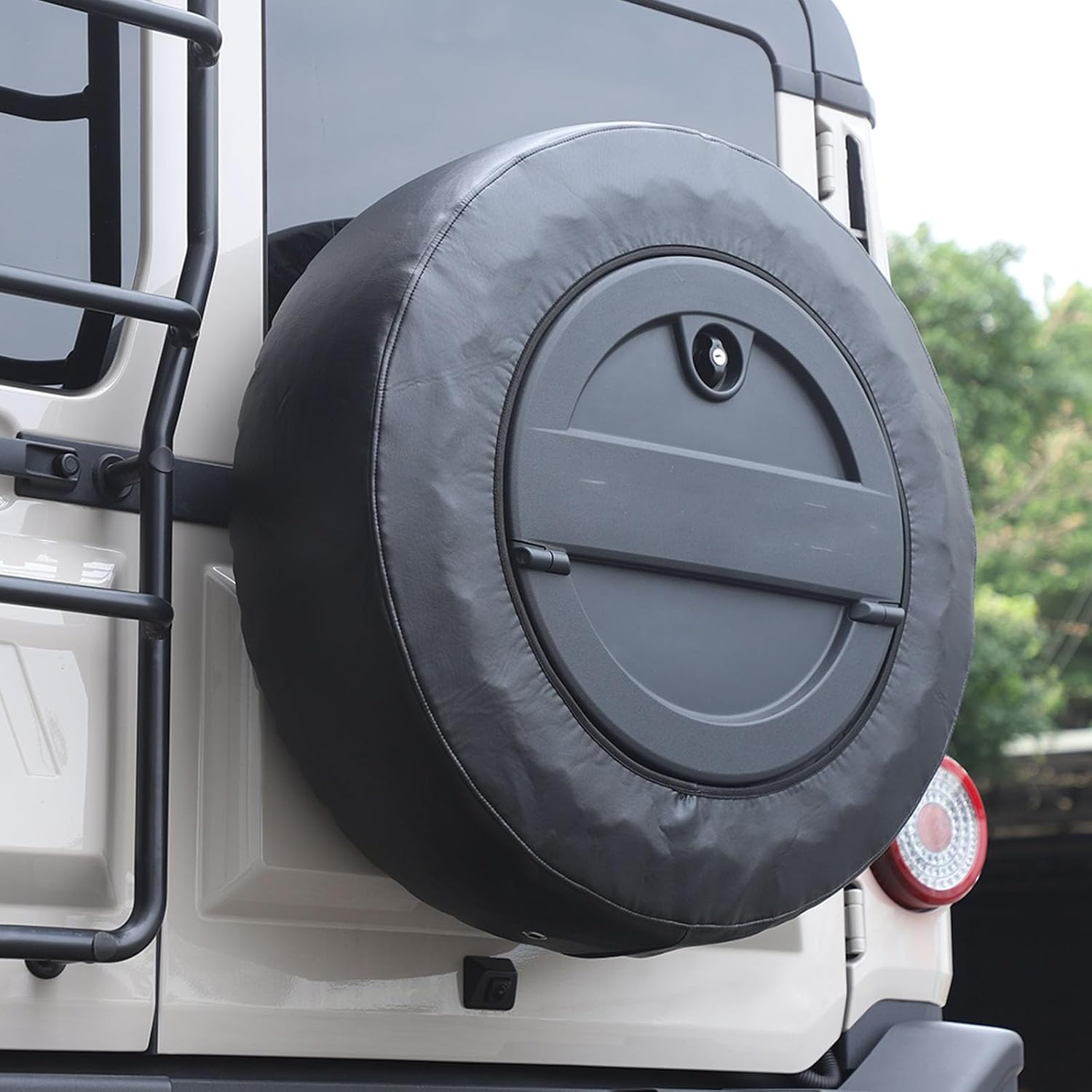 DIYUCAR Car Tailgate Replacement Wheel Cover, Leather Tyre Cover, Waterproof Sun Protection Tyre Cover, Compatible with Ineos Grenadier 2020-2024 (Style B) image number 6