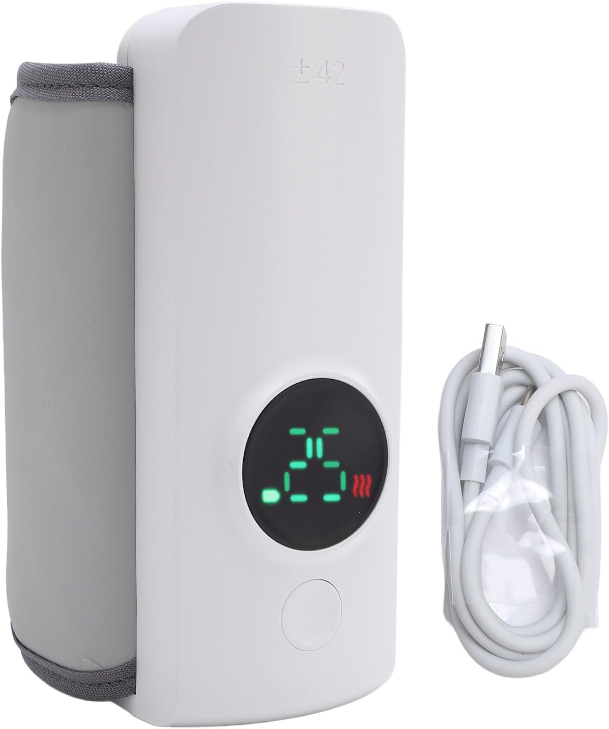 Bottle Warmer, 6 Temperature Gears Fast Heating USB Rechargeable Portable Baby Bottle Warmer with Digital Display, Insulated Sleeve for Breastmilk and Formula image number 1