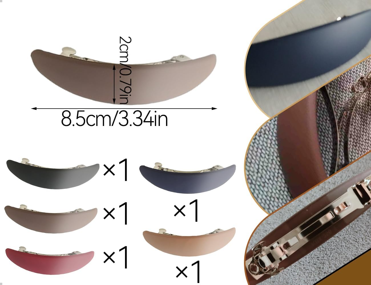 Emezddo Pack of 5 Vintage Metal French Hair Clips, Used for Women and Girls, Everyday, Parties, Weddings, Banquets, Work, Celebrations, Anniversaries image number 5