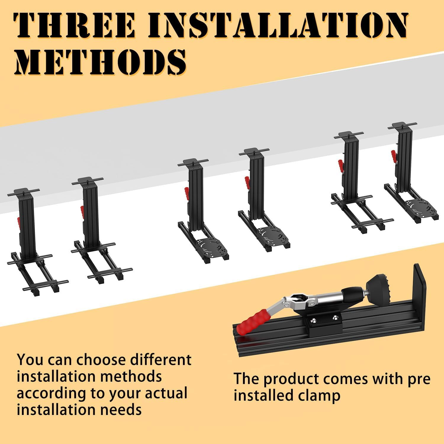 Universal Hotas Desk Mount for Thrustmaster Warthog 10C&Throttle/Winwing Orion 1&2/T.16000M FCS/TCA Officer Pack Airbus/Vkb Gunfighter Mk.Lll/Logitech X52/X52 Pro/X55/X56 (Two Pack) image number 5