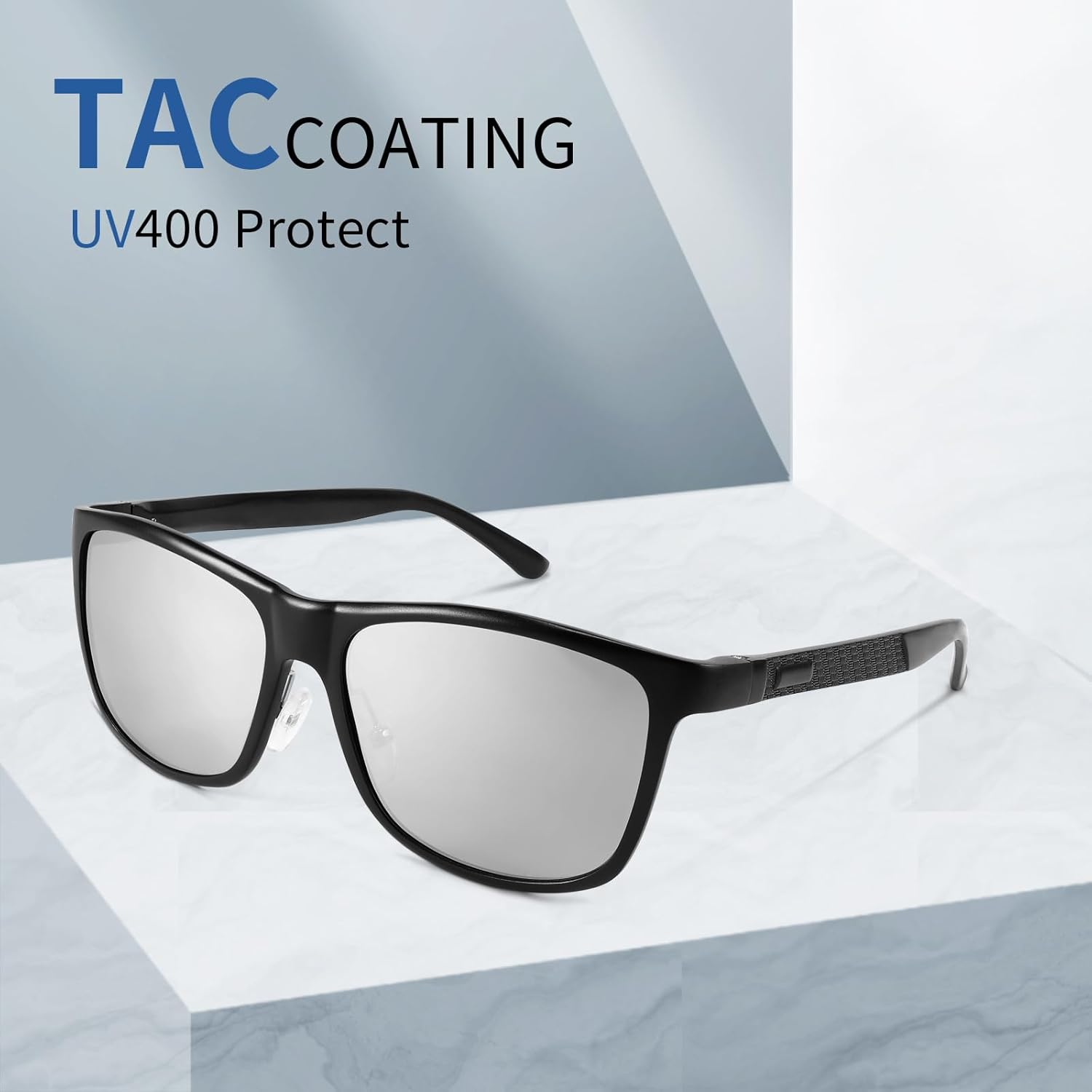 FEISEDY Classic Square Polarized Sunglasses for Men Vintage Trendy Retro Shades B1038 image number 5