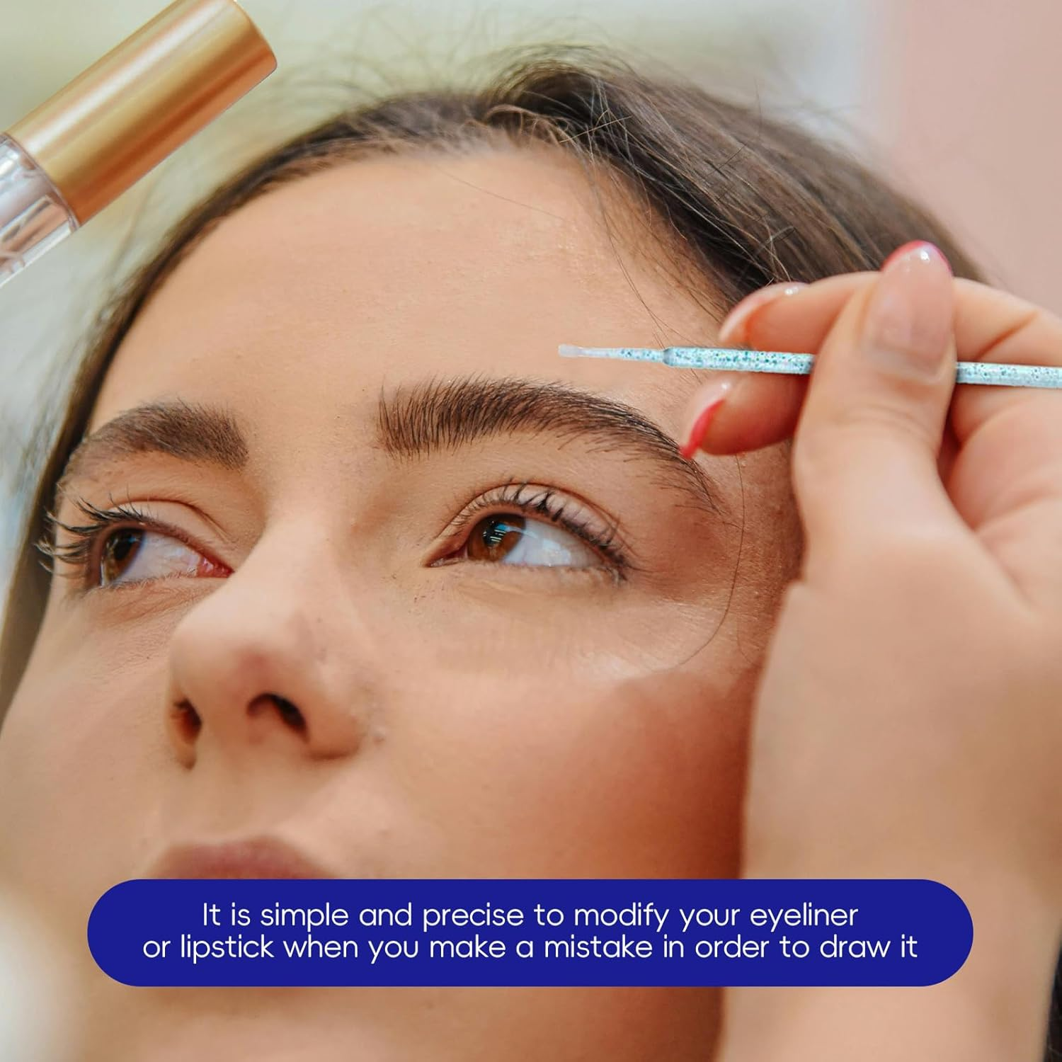 Hzqzaoan Micro Applicator Brushes, 100 Pcs Multicolor Lash Micro Brush for Eyelash Extension, Recorrect Eye Makeup, Cleaning Eye, Mascara Wands - Micro Makeup Brushes for Eyelash and Eye Makeup image number 1