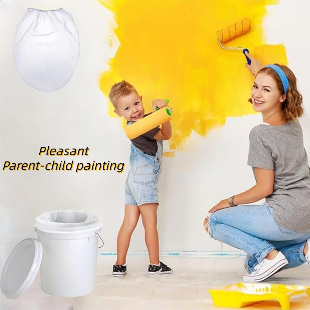 10 Pcs 5 Gallon Paint Strainer Bags, Elastic Top Opening,White Fine Mesh Filter Bag, Disposable Bag,Bucket Strainer Hydroponic Paint Filter Bag,For Use with Paint Guns and Sprayers image number 5