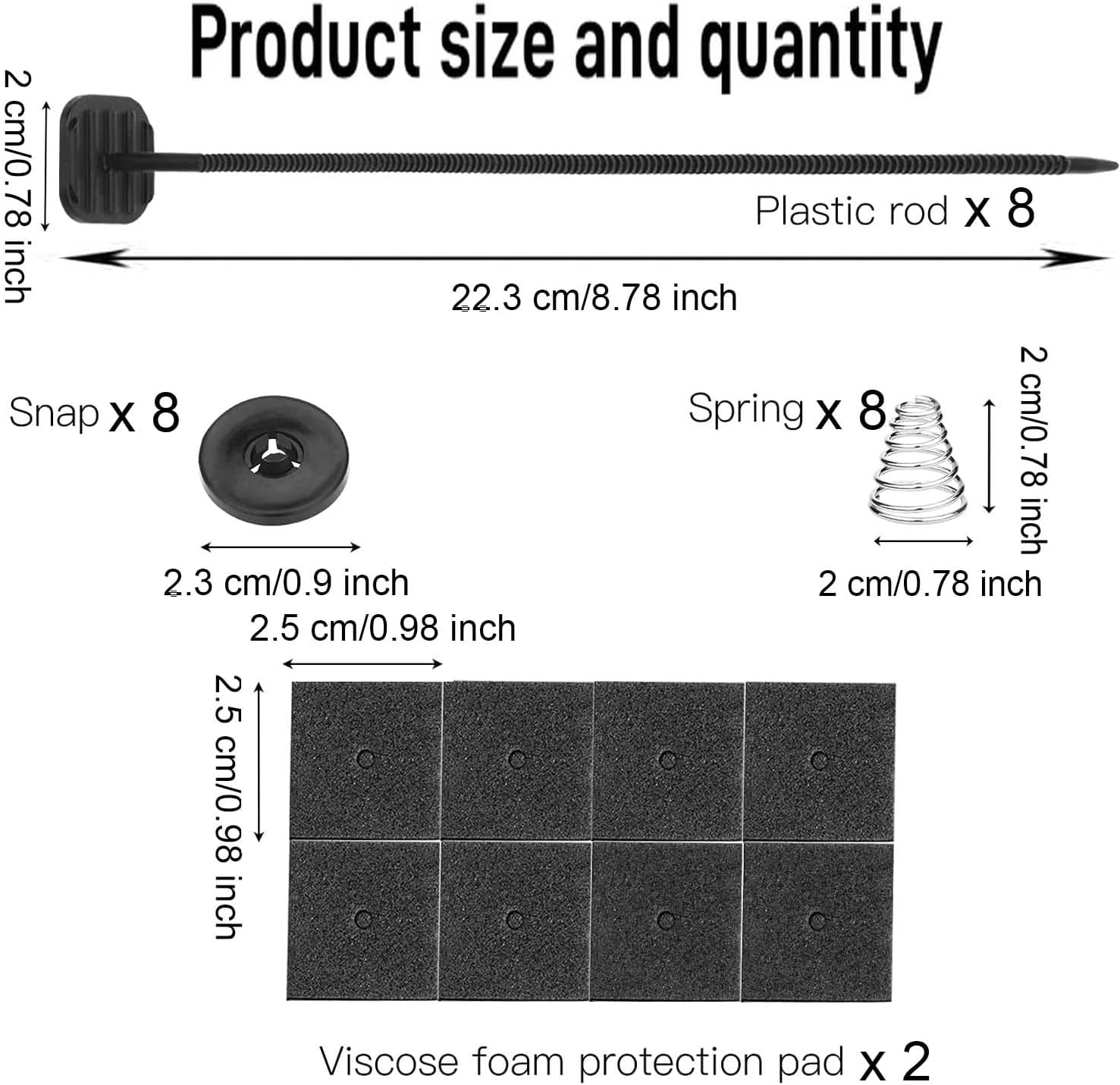 Electric Radiator Fan Mounting Kit, 2 Sets 40 Pcs Car Electrical Radiator Cooling Fan Mount Kit, Electric Cooling Radiator Fan Parts for Auto Modification image number 3