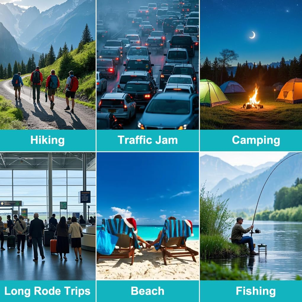 Portable Toilet for Camping,Portable Folding Toilet for Adults,Travel Portable Potty for Camping, Car, Travel, Outdoor, Hiking,12 Toilet Bags image number 1