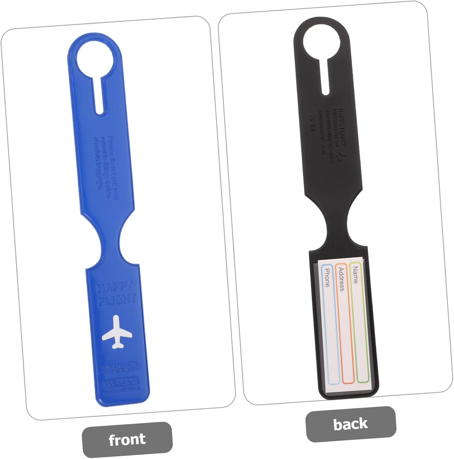 VERDANVERSE 3Pcs PVC Luggage Tags Travel Baggage Label Id Tags for Suitcases Backpack Accessories image number 6