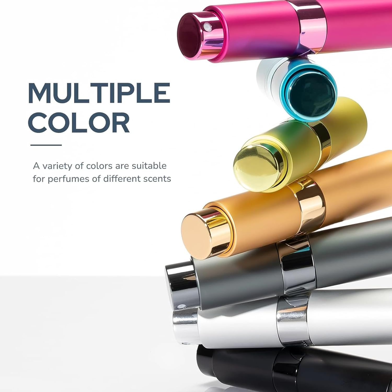 Perfume Atomizer Travel Bottle Refillable: Cologne Sprayer Portable for Men - Mini Spray Empty for Refill - 8Ml Small Size Blue image number 1