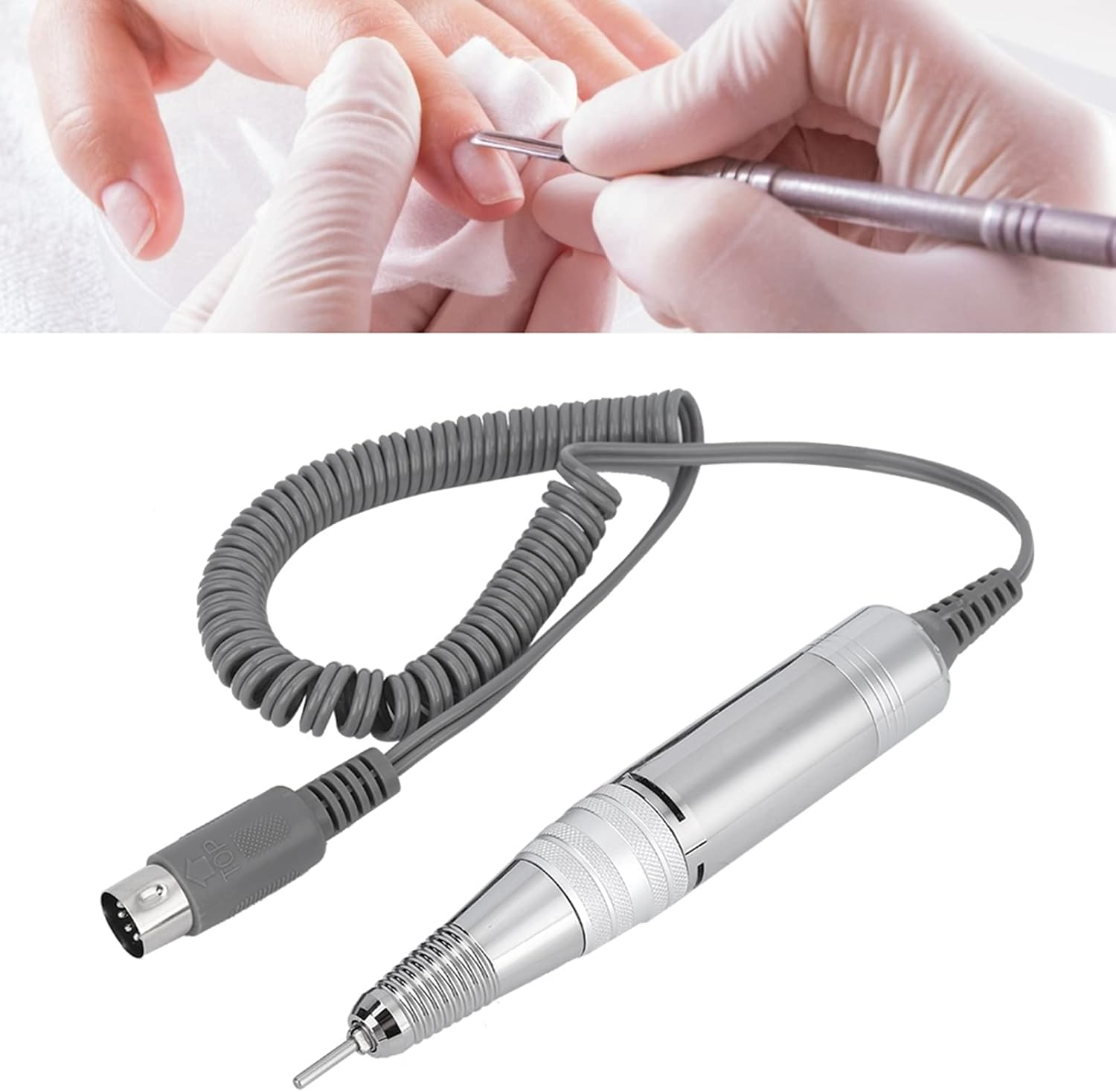 Nail File Electric Nail Cutter, 35000 Rpm Handpiece Replacement Handle Manicure Pedicure Nail Polish Cutter Handpiece for Professional Nail Polishing Grinder image number 6