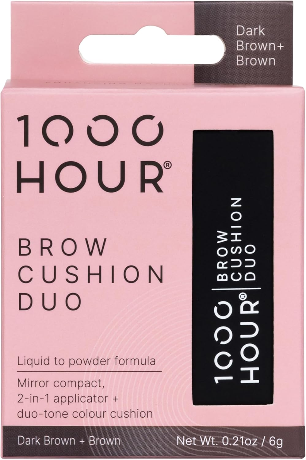 1000 Hour Brow Cushion Duo Eyebrow Color 6 G, Light Brown Honey