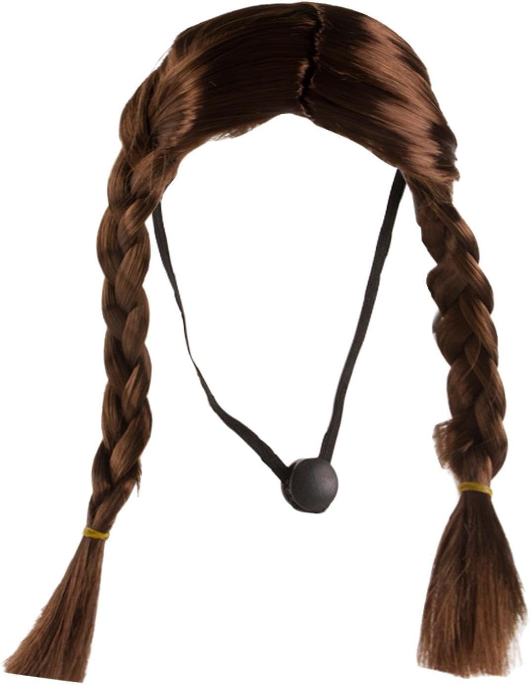 Dog Cosplay Wig,Brown Double Long Braid Cat Wig - Pet Cosplay Dog Wig for Halloween, Parties, Festivals Funny Pet Wig for Small Medium and Large Dogs image number 2