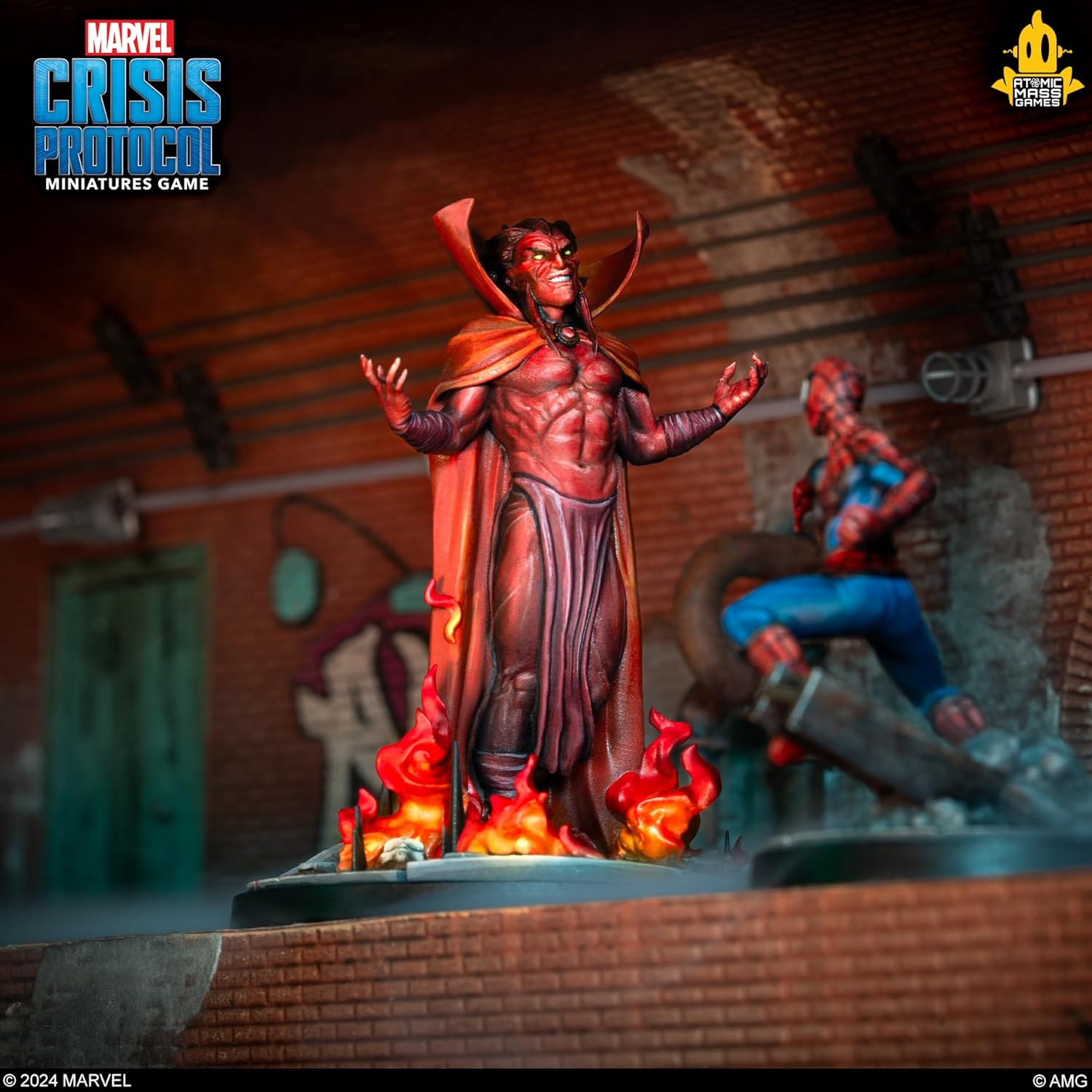 Asmodee North America Embargoed Marvel Mephisto Miniatures Crisis Protocol Game image number 5