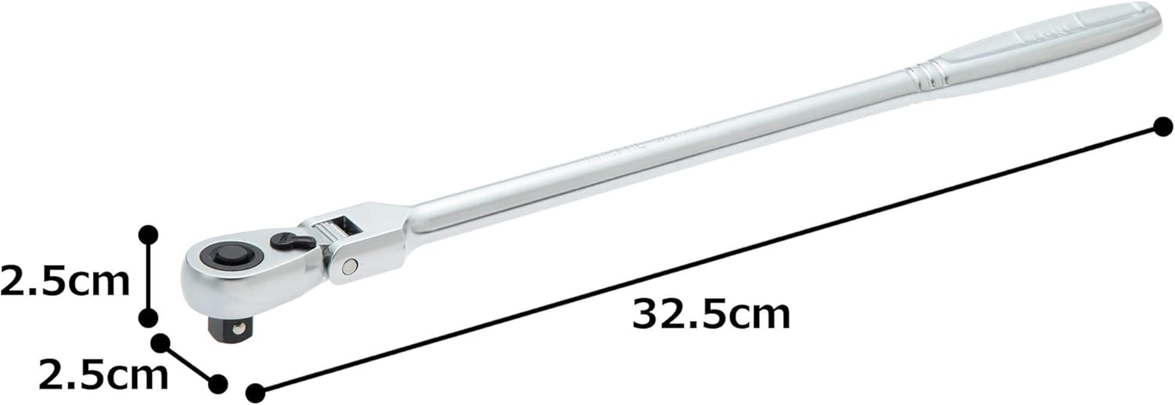 TONE RH3FHL Long Oscillating Ratchet Handle (Hold Type) Drive Angle 0.37 Inches (9.5 Mm) (3/8") image number 1