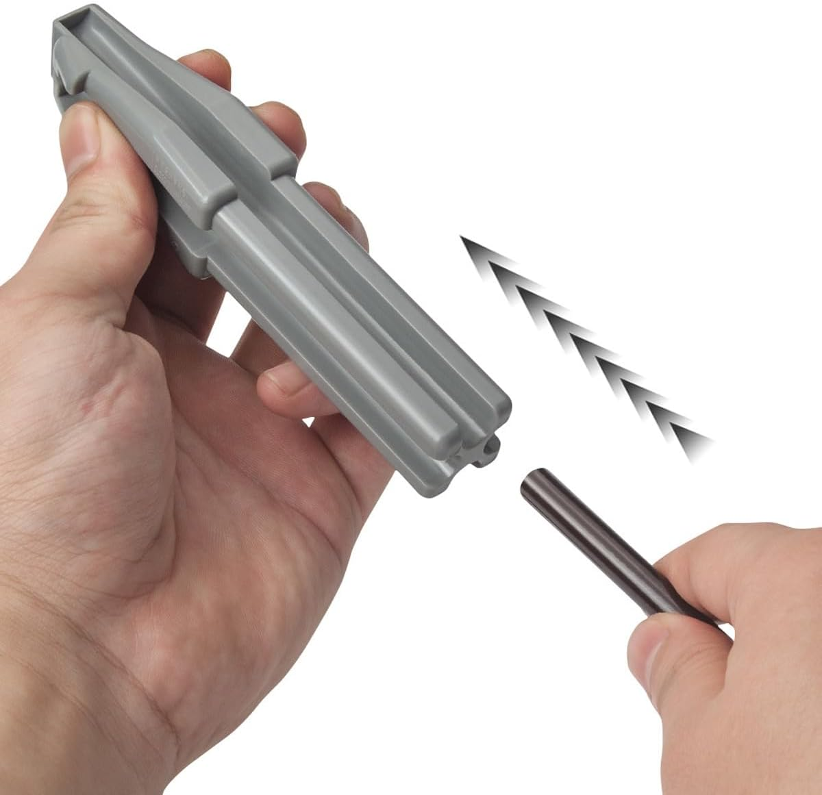 Hoite 2 in 1 Makeup Sharpeners Duckbill Shape for Eyebrow Eyeliner Lip Liner Pencils Gray PVC Material Portable Makeup Tool image number 5