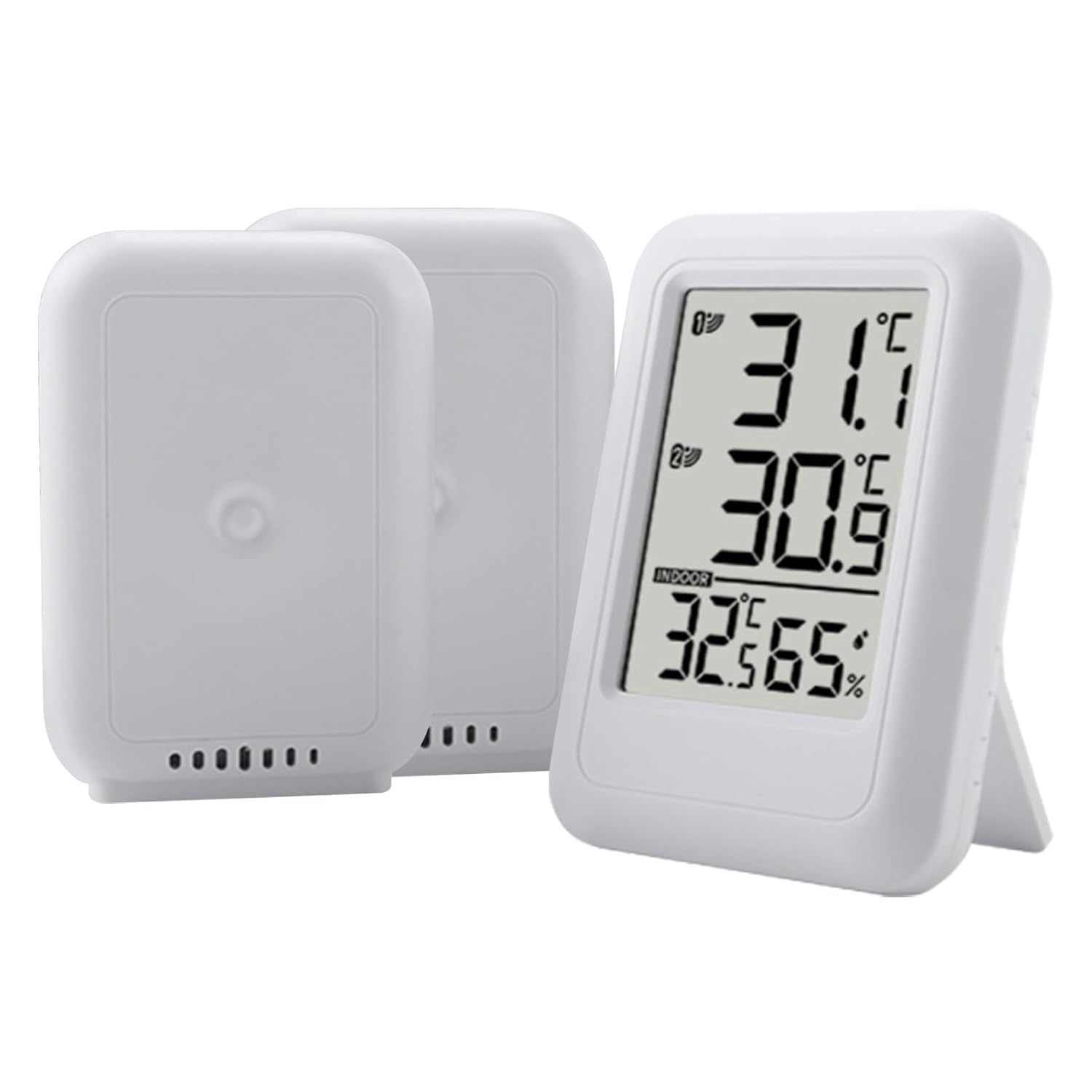 Indoor Outdoors Thermometer Wireless Hygrometer Humidity Monitor 2 Sensors image number 4