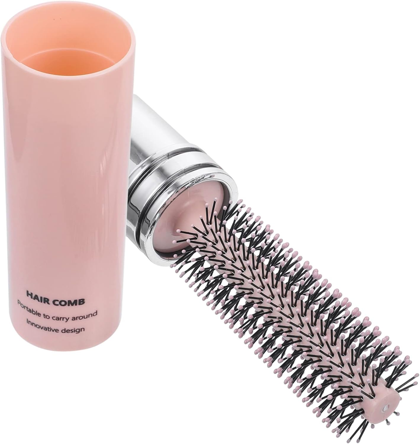 2Pcs Retractable Small Hair Brush for Blow Drying Styling Roller Hairbrush for Women and Curly Hair Compact Travel Hairbrush