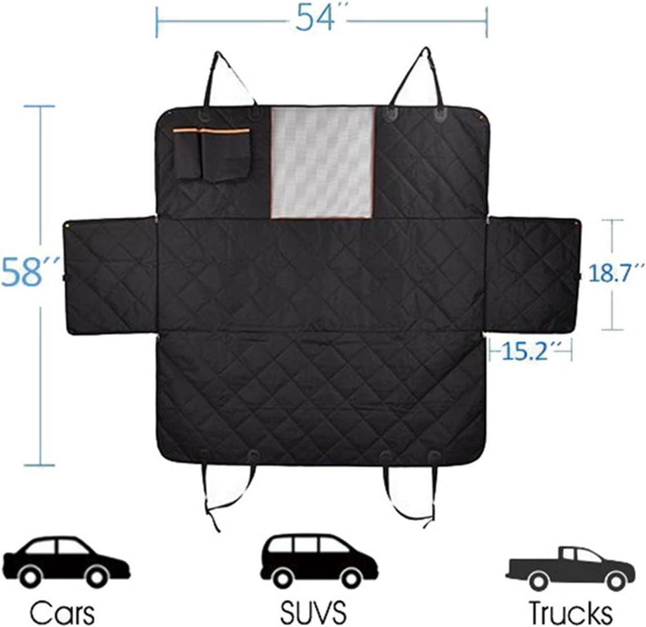 Dog Car Seat Cover Dog Car Seat Cover Pet Dog Travel Mat Mesh Dog Rack Car Hanging Mattress Protector Dog Hammock(Color:4) - 11 image number 5