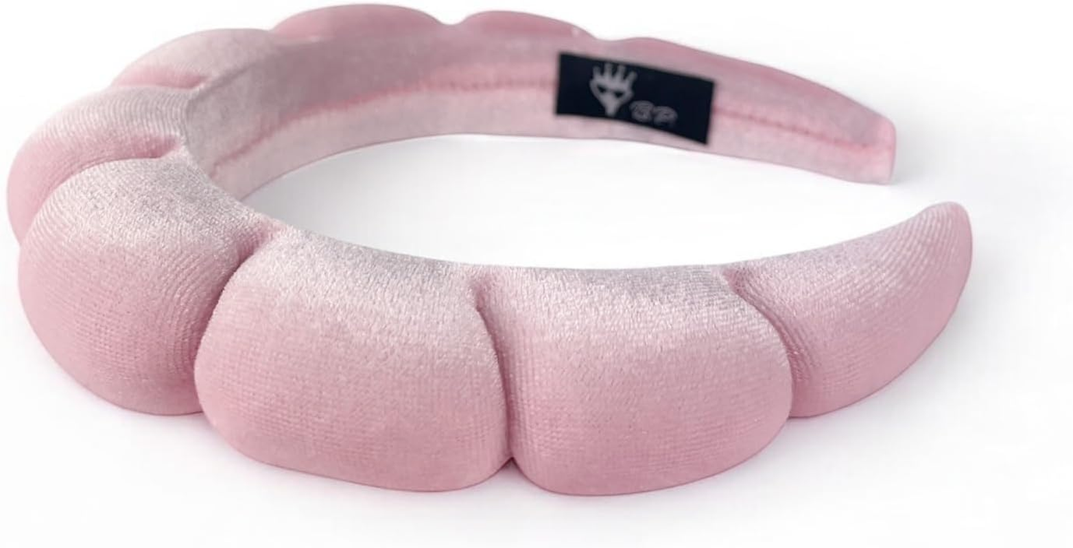 Bottega Della Principessa Ladies Curved Velvet Alice Band Alice Band Skin Care Viral Tik Tok Beauty Routine Makeup Spa with Organza Bag