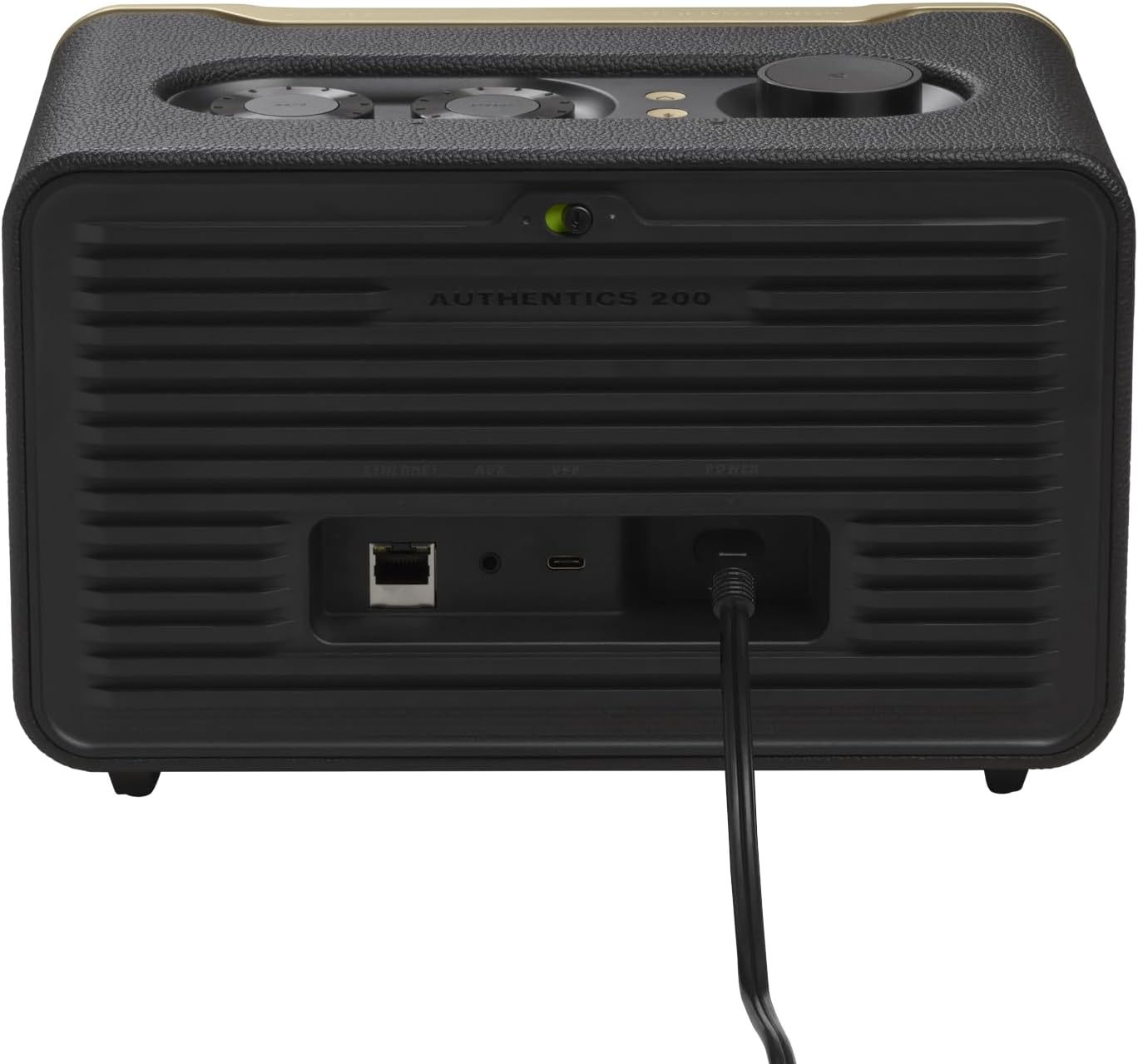 JBL Authentics 200, Superb Sound and Performance, Inspired by Retro Design, Music Streaming Services via Built-In Wi-Fi, Voice Assistants*, Simultaneously on One Device., Black - Black image number 4