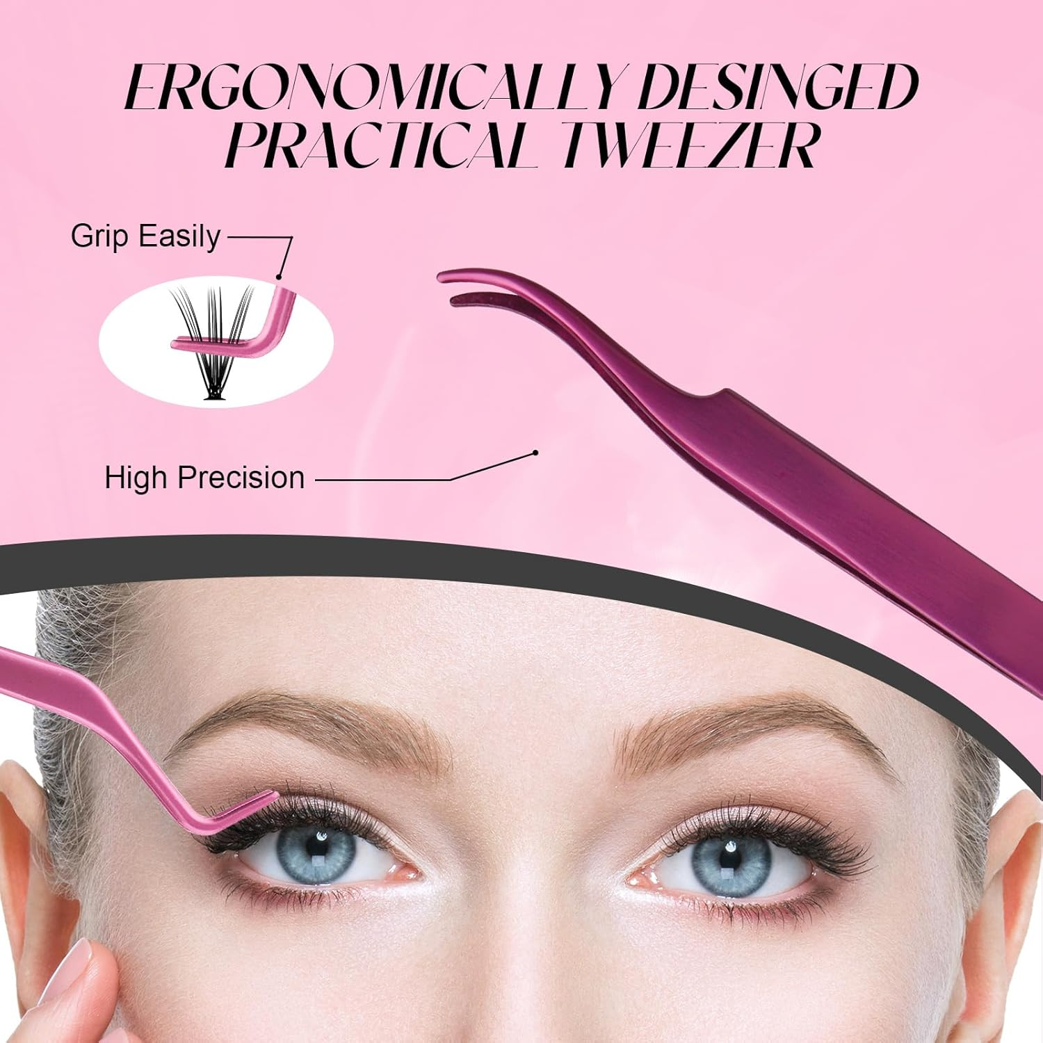 DIY Lash Extensions Kit, Lash Clusters Individual, Lash Bond and Seal, Clusters Lash Glue Remover and Eyelash Tweezers for Eyelash Extensions Beginners (10D+20D-0.07D, 8-16Mm, Kit) image number 4