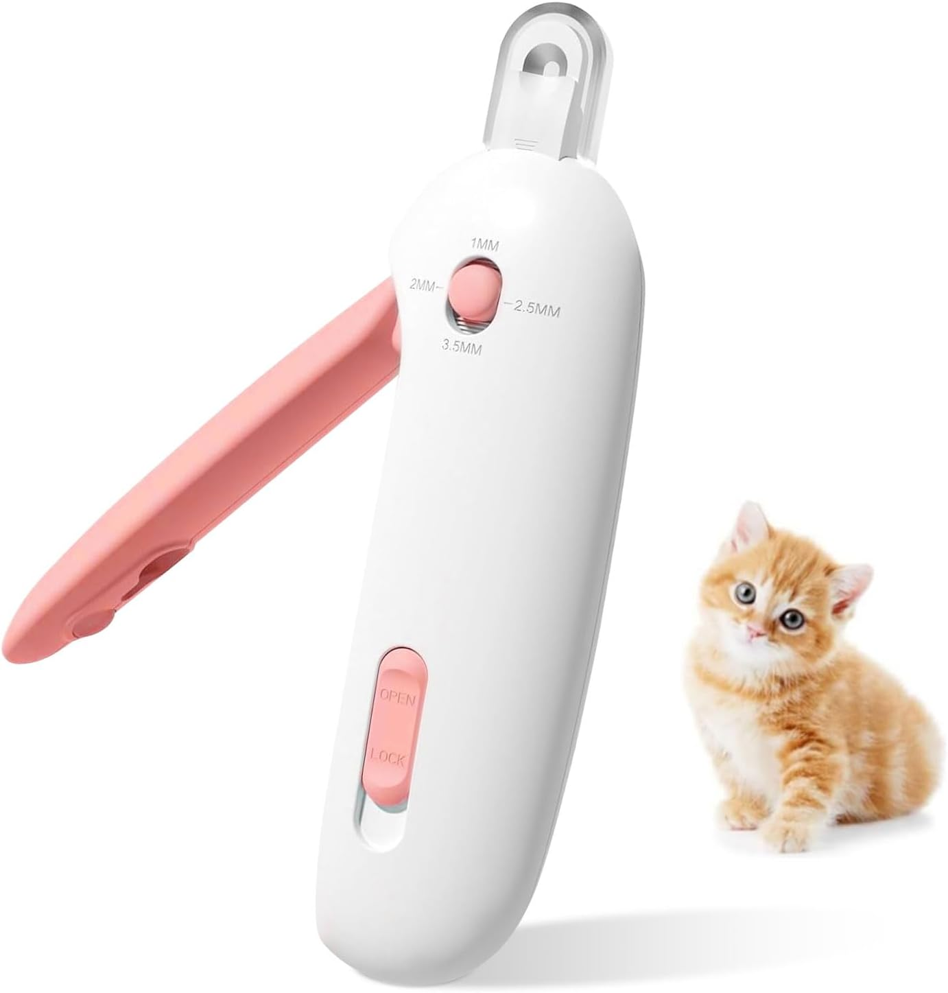 LUPAPA Cat Nail Clippers with Nail File, Adjustable Aperture Cat Nail Trimmer for Pets Claw Care Pet Grooming image number 5