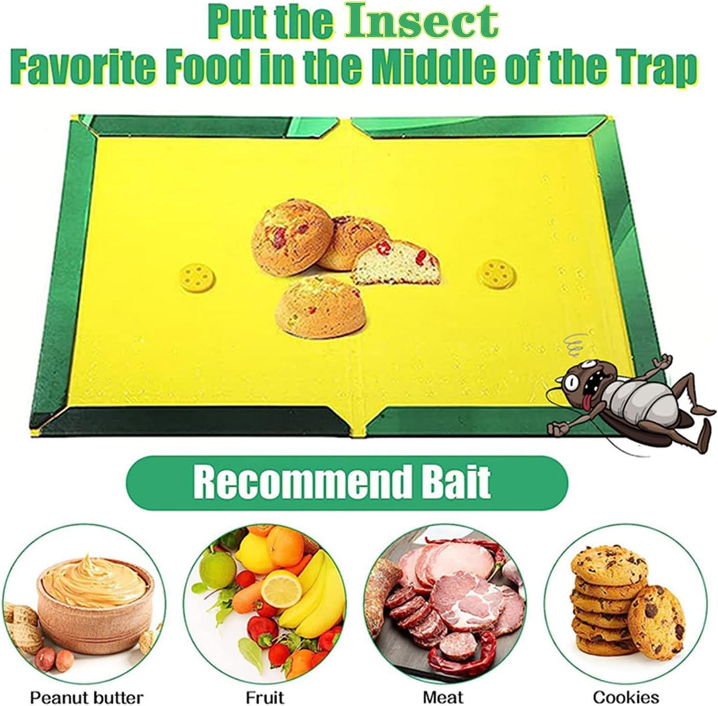 Sticky Traps, 7 PCS Adhesive Board, Suitable for Various Pest Traps,Extra Strong Glue Pest Board Trap,Effective Traps for Indoor/Outdoor, Home Kitchen Garden image number 5