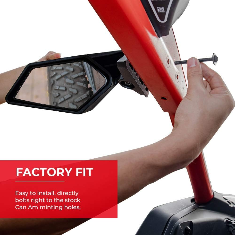 Kemimoto X3 Mirrors, Side View Mirrors Compatible with 2017-2025 Can Am Maverick X3 & Max RS DS Turbo RR, Rear View OEM Replace #715002898 image number 1