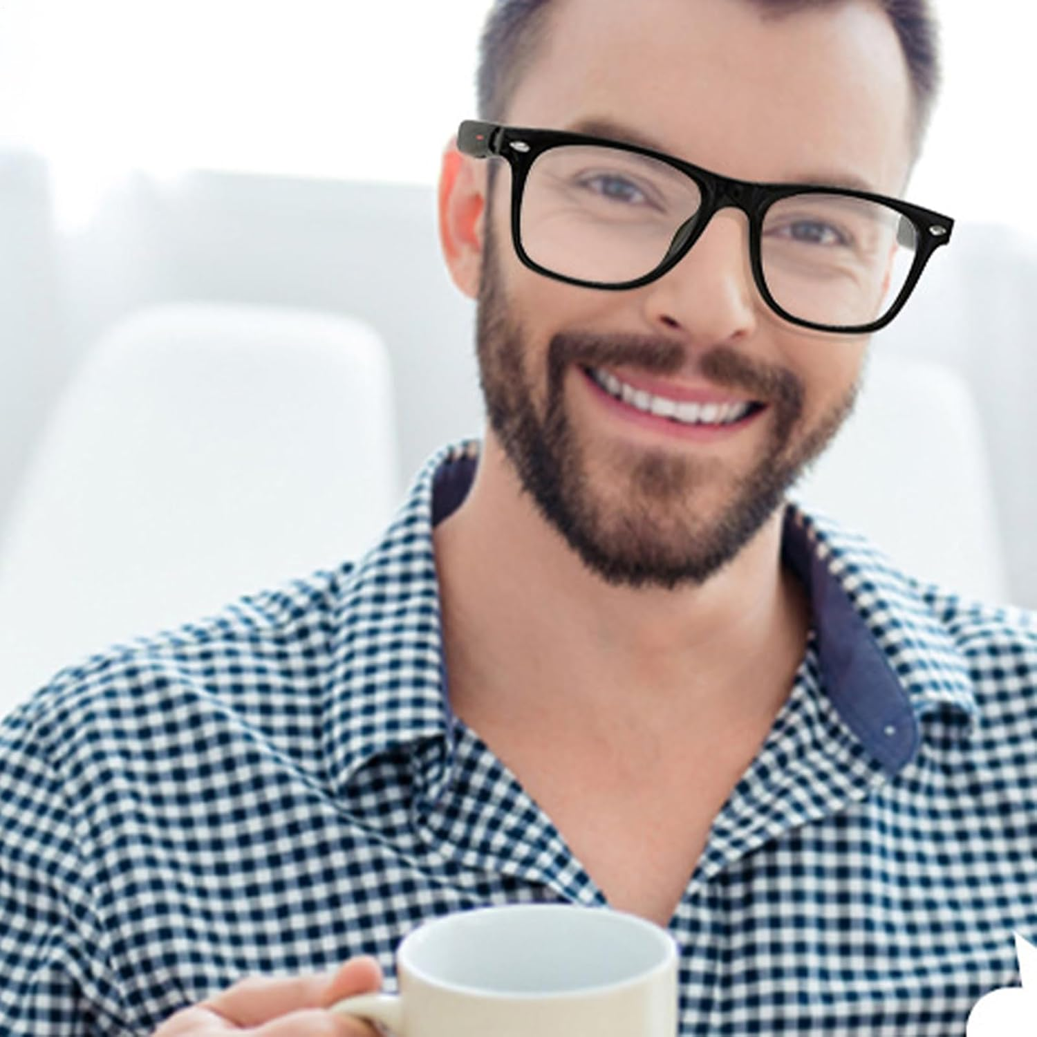 Smart Audio Glasses with Speaker, Listenning Music and Calls with Volumn up and Down, Wireless Audio Answer and End Calls Glasses Women Travel Use - A image number 3