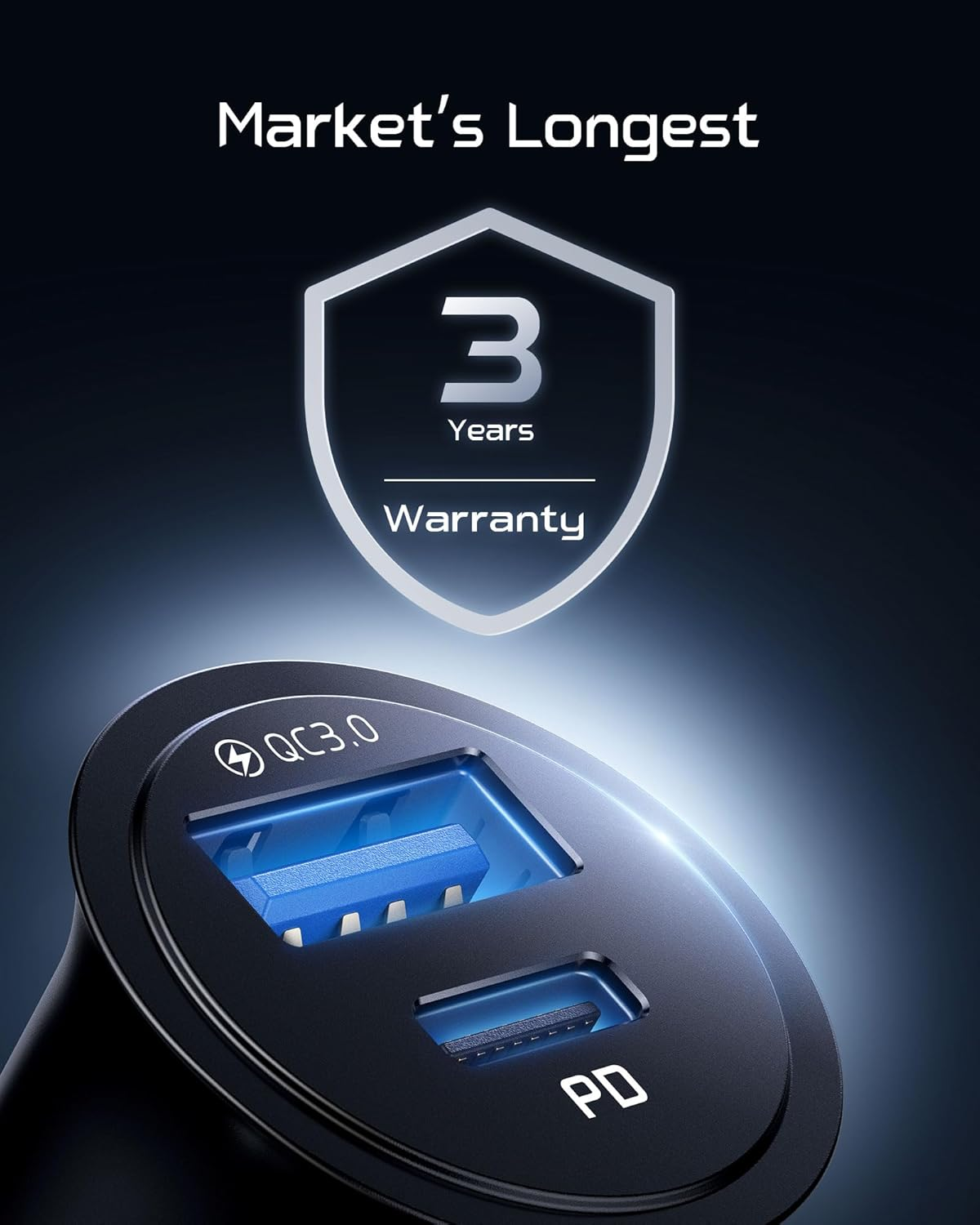 Car Charger, INIU USB C Car Charger [USB C 30W+USB a 30W] QC 3.0 PD Fast Charging, Dual Ports All-Metal Mini Car Charger Adapter, for Iphone 15 14 13 12 Pro Max Ipad Samsung S21 Macbook Airpods Tablet