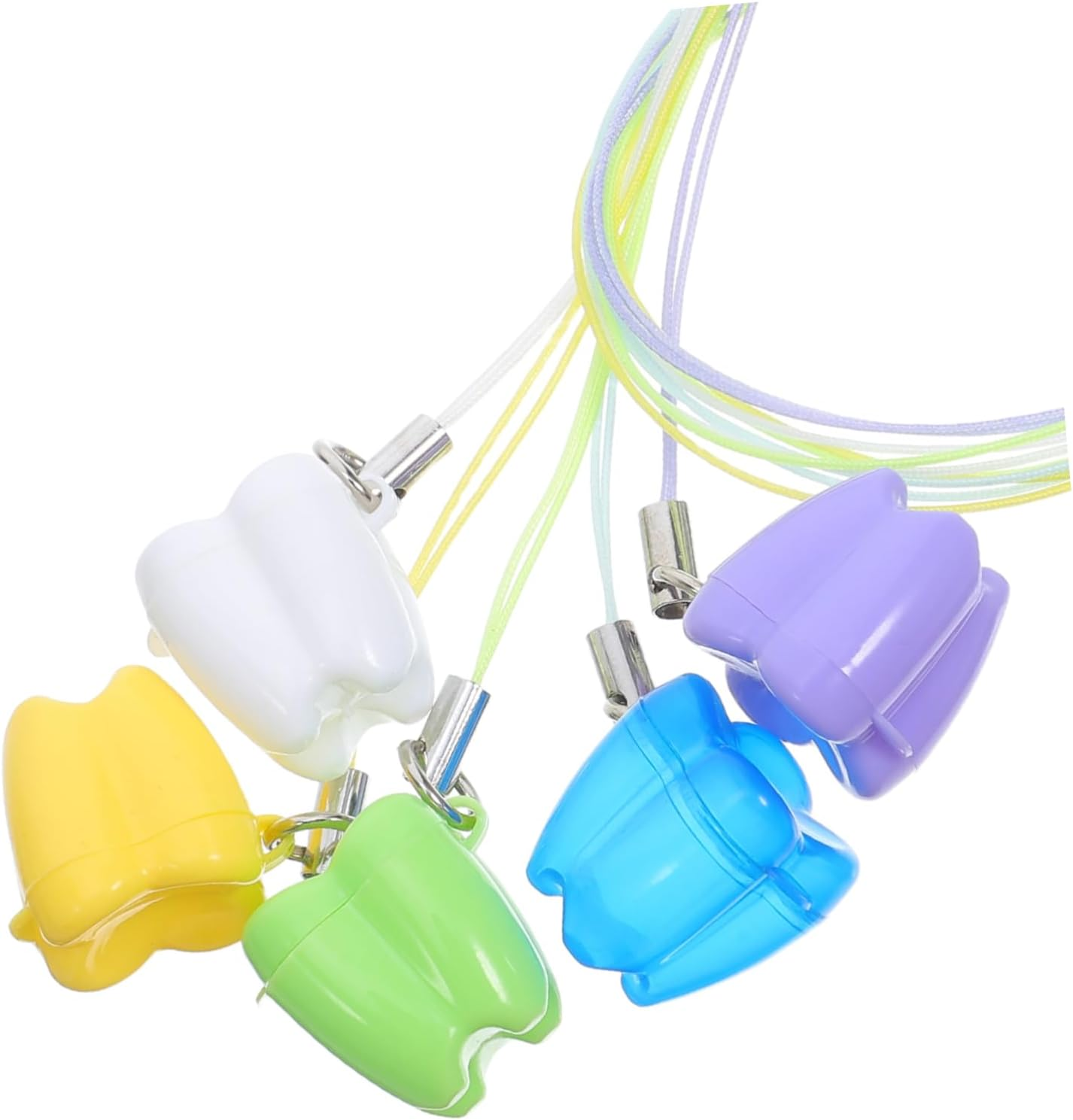 Zerodeko 5Pcs Tooth Collection Box: Plastic Tooth Necklace Holders Case Portable Organizer for Lost Storage Container School Supplies image number 4