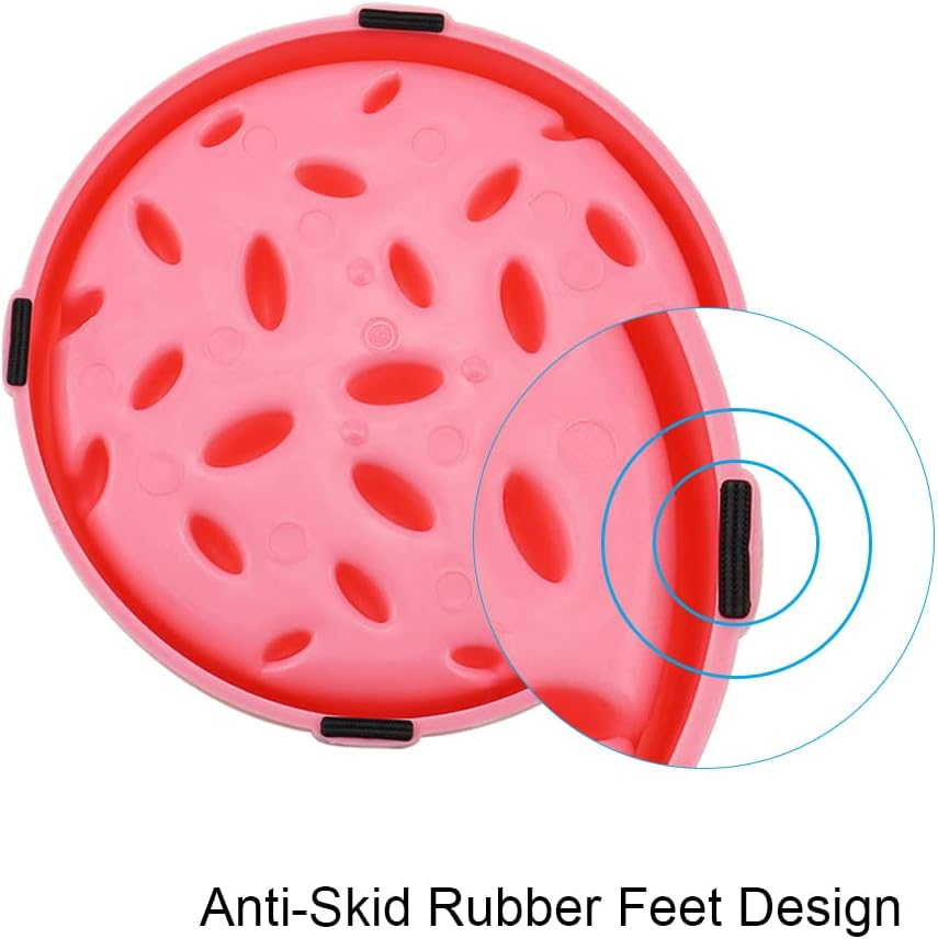 GIGIIS Slow Eating Bowl, 1 Piece, Interesting Interactive Dog Bowl, Slow Feeding, Dog Bowl, Pink Anti-Sling Bowl for Slower Food Absorption for Dogs or Cats image number 3