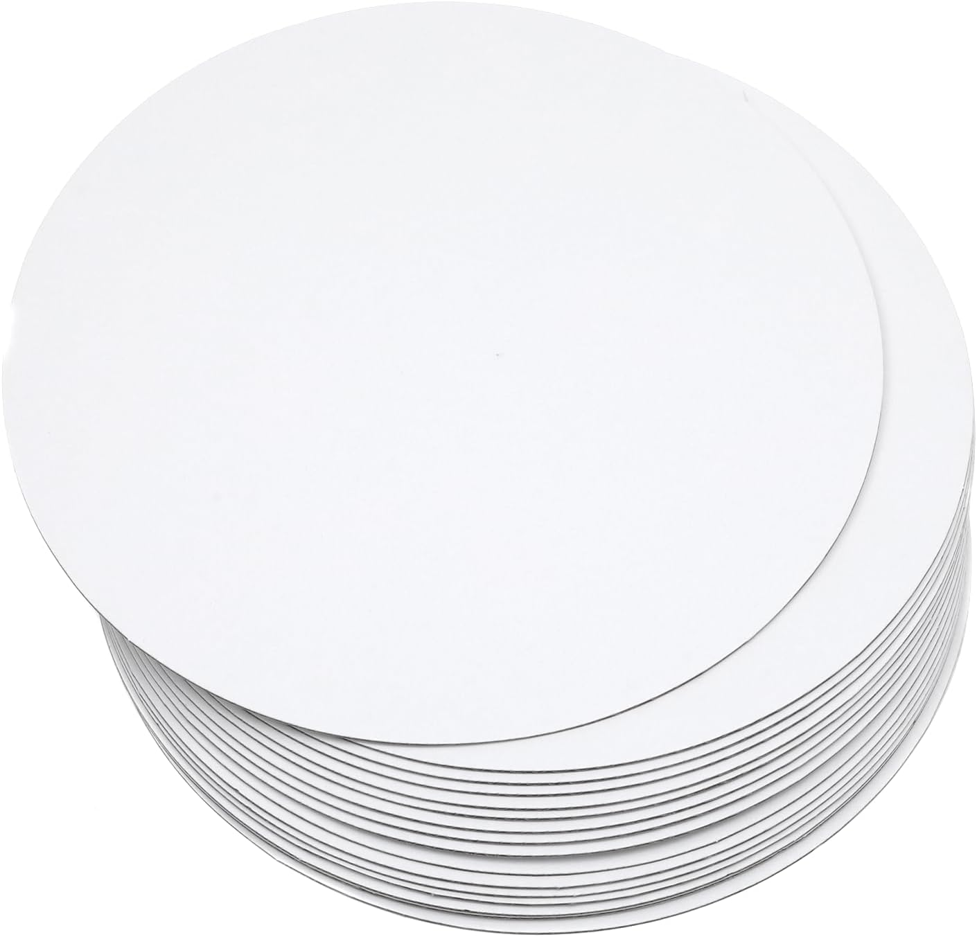 Qiqee 20.32Cm White Cake Boards round 30-Packs Circles Rounds Base Food-Grade Cardboard Cake Plate(Thinner but Stronger, 8 Inch) image number 2