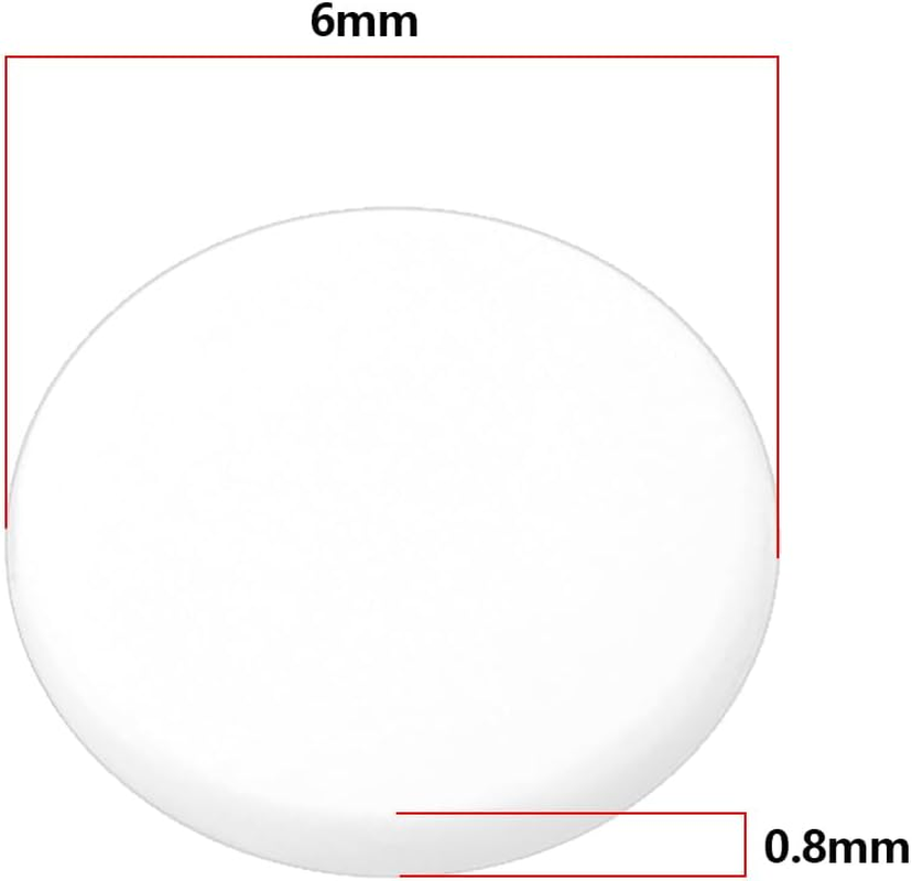 Be in Your Mind 40PCS PTFE Mouse Skates 6X0.8Mm Rounded Smooth Mouse Feet Reduces Friction between Mouse and Pad Suitable for Gaming Office and Daily White image number 2