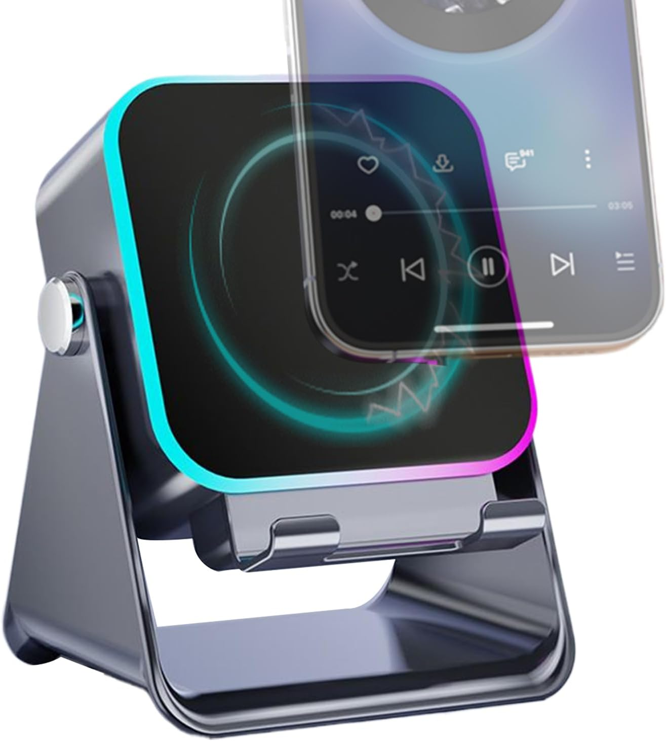 Induction Speaker | Audio Station with Light,Phone Speaker Stand 10W | for Home Office Travel Christmas Birthday Men Women Boyfriend Girl