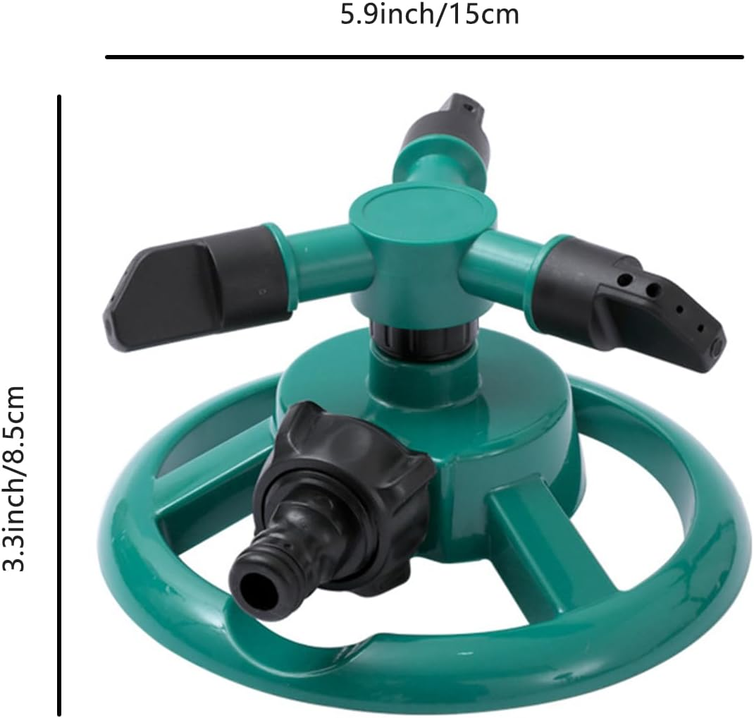 360&deg; round Base Lawn Sprinkler - Adjustable Rotating Sprinkler for Yard, Garden Irrigation with Water-Efficient Spray Patterns image number 3