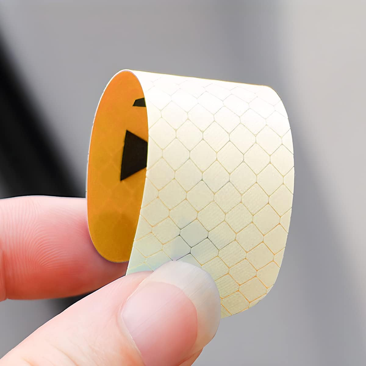 4PCS Reflective Open Warning Stickers for Car Door, Night Visibility Auto Safety Prompt Decals, 3.6 Inch Anti-Collision Protective Strip Tape, Car Accessories Universal for Truck, SUV, Van (Yellow) image number 5